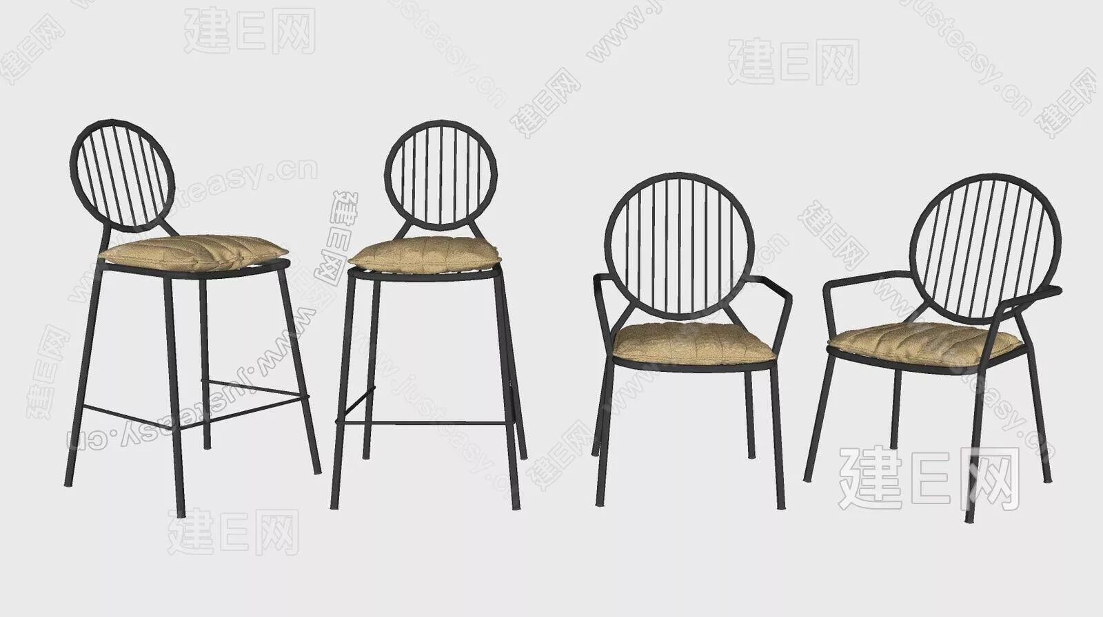 AMERICAN BAR CHAIR - SKETCHUP 3D MODEL - ENSCAPE - 113066410