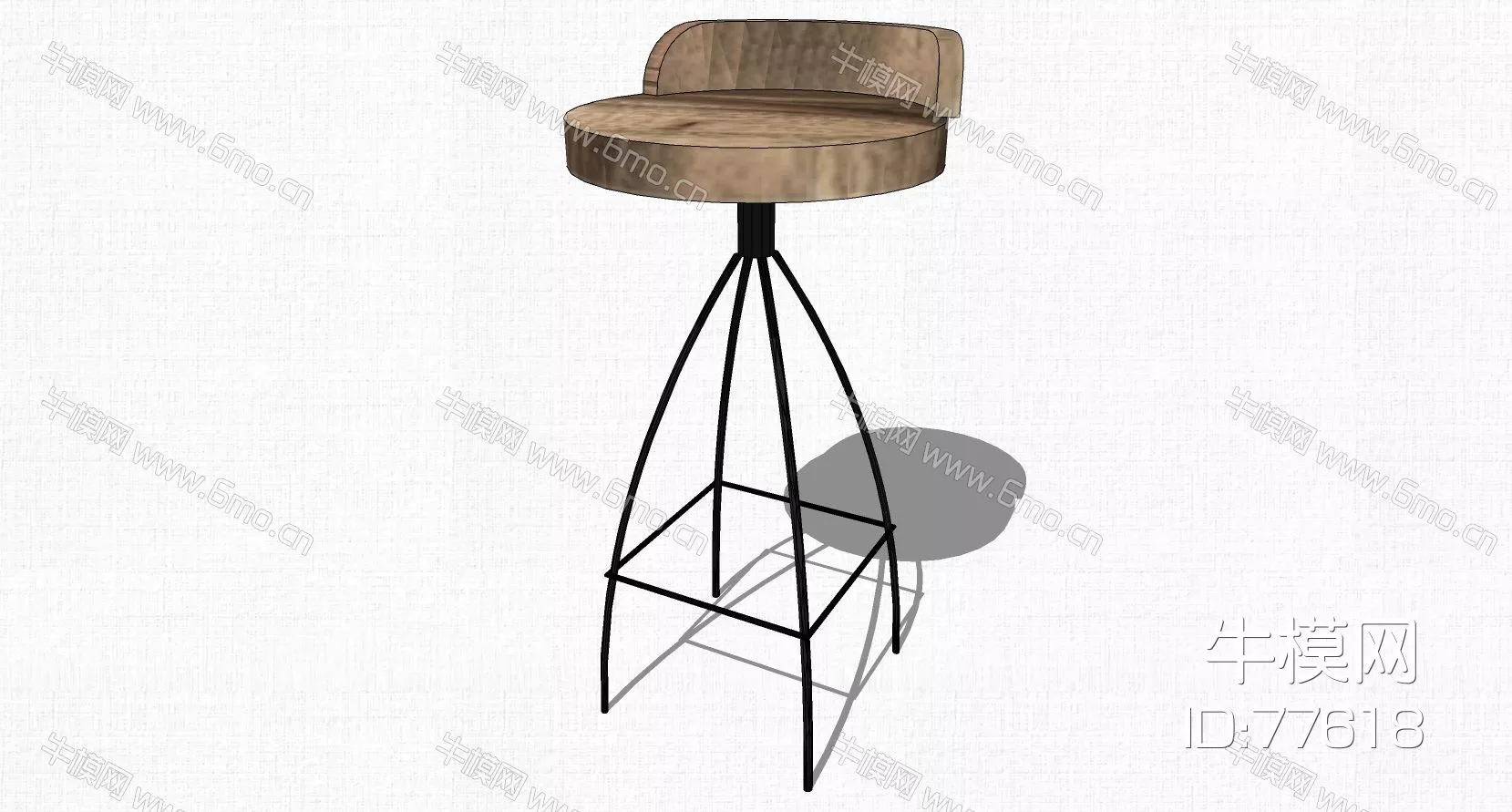 AMERICAN BAR CHAIR - SKETCHUP 3D MODEL - ENSCAPE - 77618