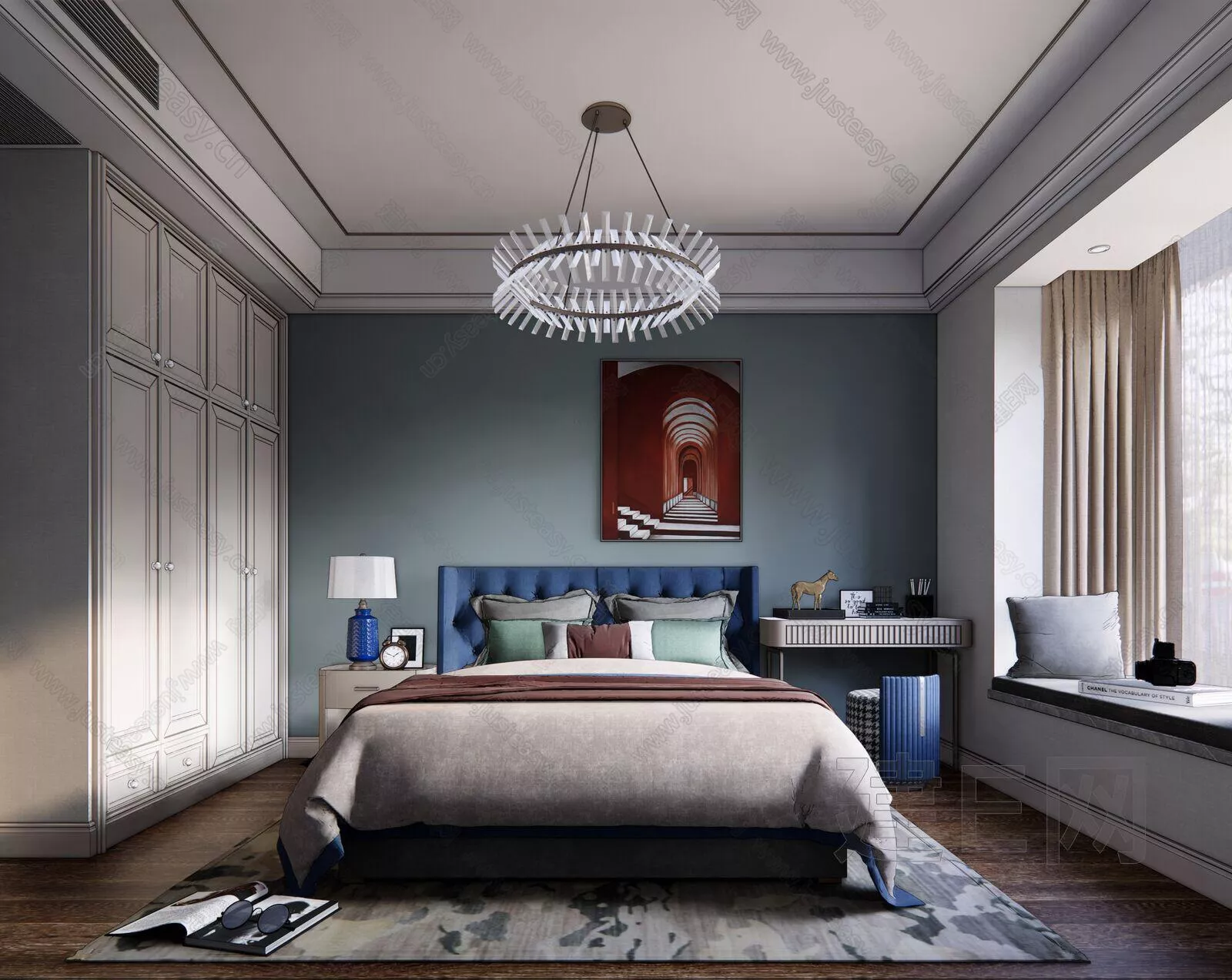 AMERICAN BEDROOM - SKETCHUP 3D SCENE - ENSCAPE - 116474595