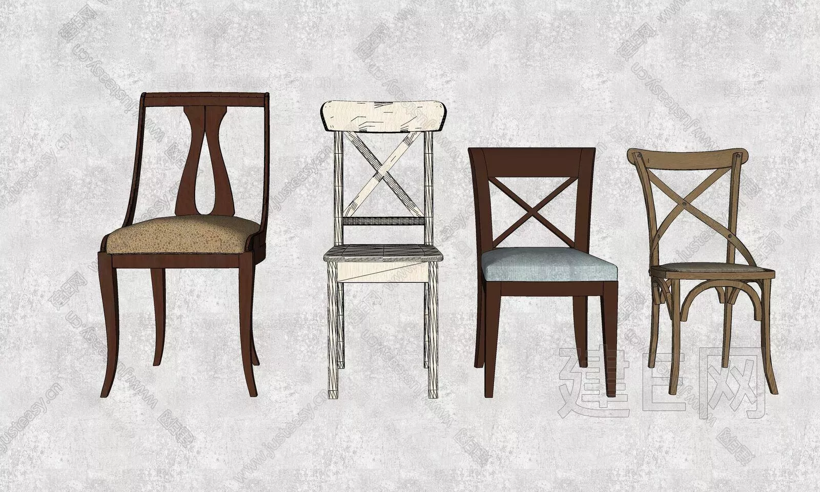 AMERICAN CHAIRS - SKETCHUP 3D MODEL - ENSCAPE - 112345481