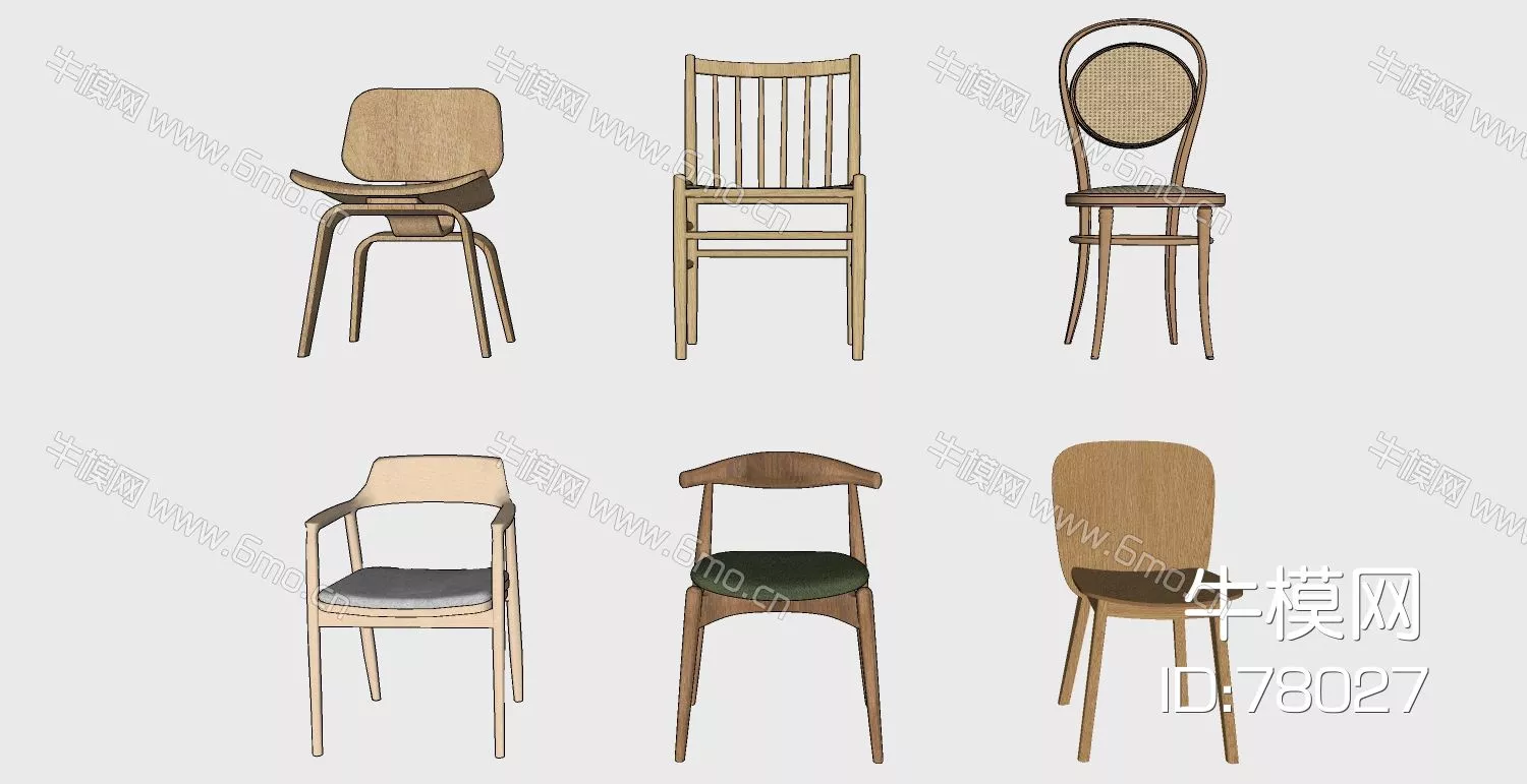 AMERICAN CHAIRS - SKETCHUP 3D MODEL - ENSCAPE - 78027