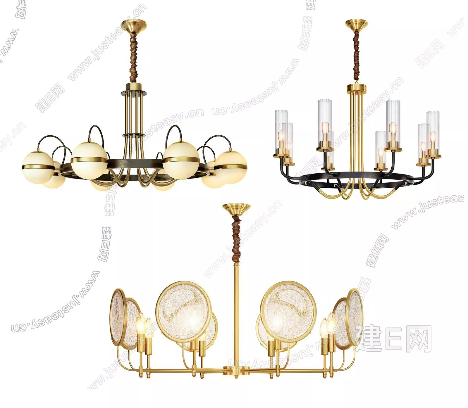 AMERICAN CHANDELIER - SKETCHUP 3D MODEL - ENSCAPE - 111234491