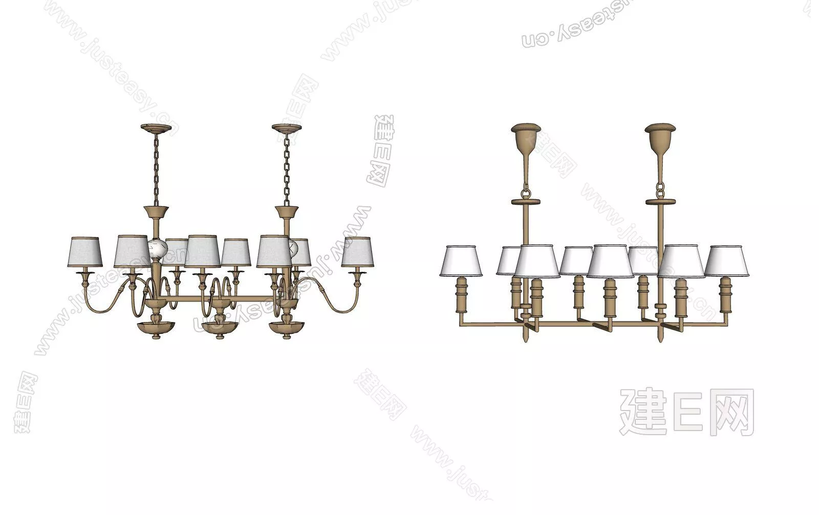 AMERICAN CHANDELIER - SKETCHUP 3D MODEL - ENSCAPE - 111428089