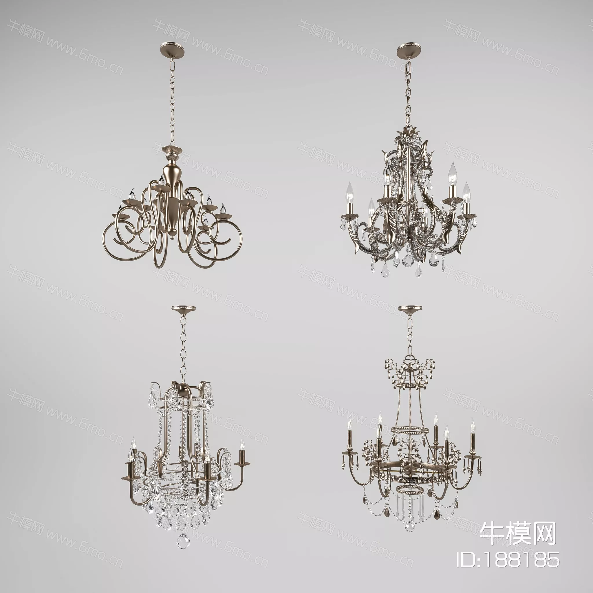 AMERICAN CHANDELIER - SKETCHUP 3D MODEL - ENSCAPE - 188185