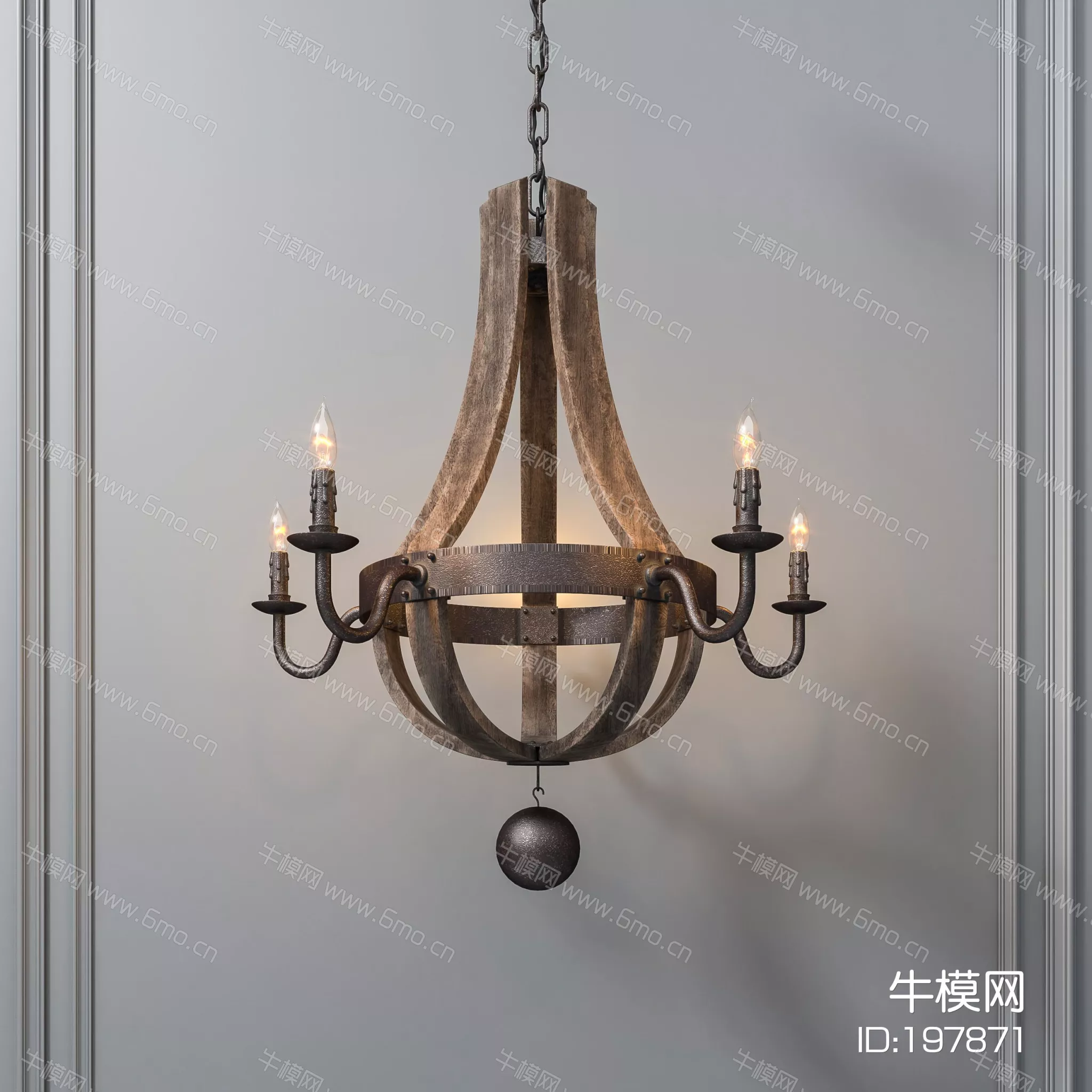 AMERICAN CHANDELIER - SKETCHUP 3D MODEL - ENSCAPE - 197871