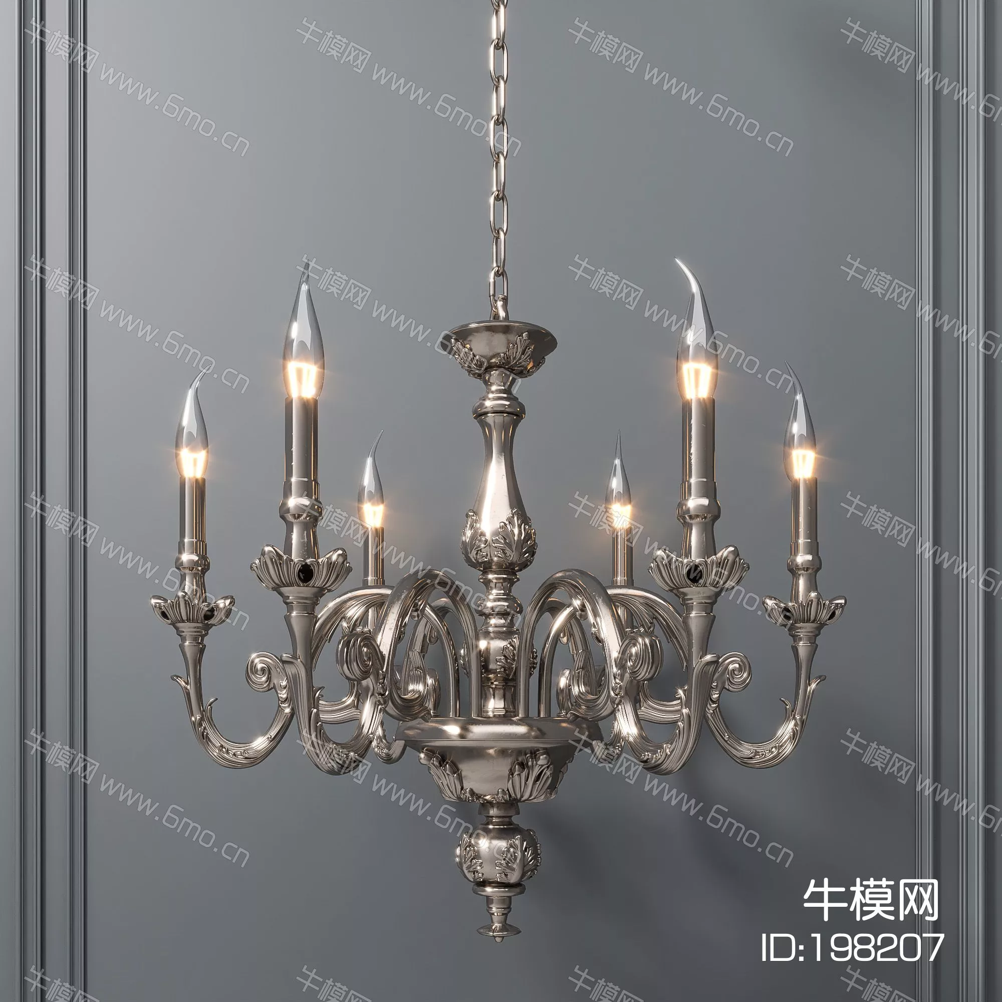 AMERICAN CHANDELIER - SKETCHUP 3D MODEL - ENSCAPE - 198207