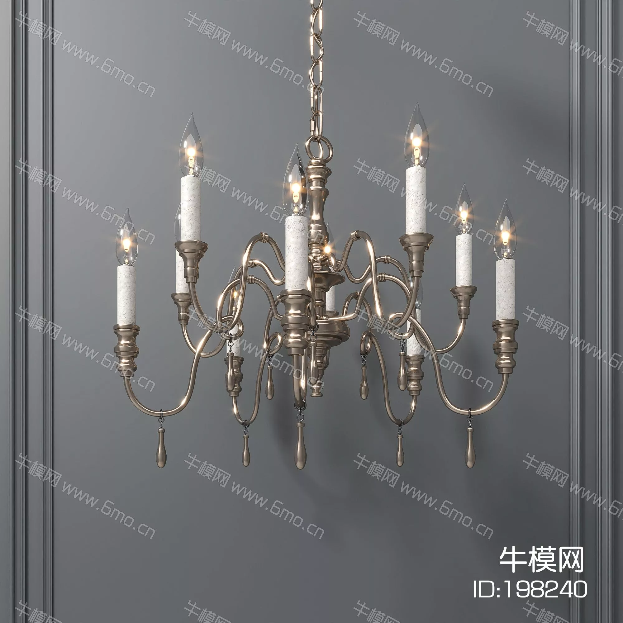 AMERICAN CHANDELIER - SKETCHUP 3D MODEL - ENSCAPE - 198240