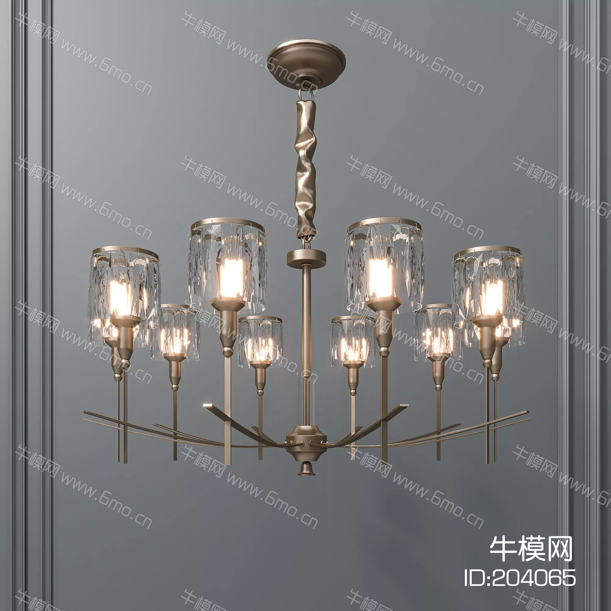 AMERICAN CHANDELIER - SKETCHUP 3D MODEL - ENSCAPE - 204065