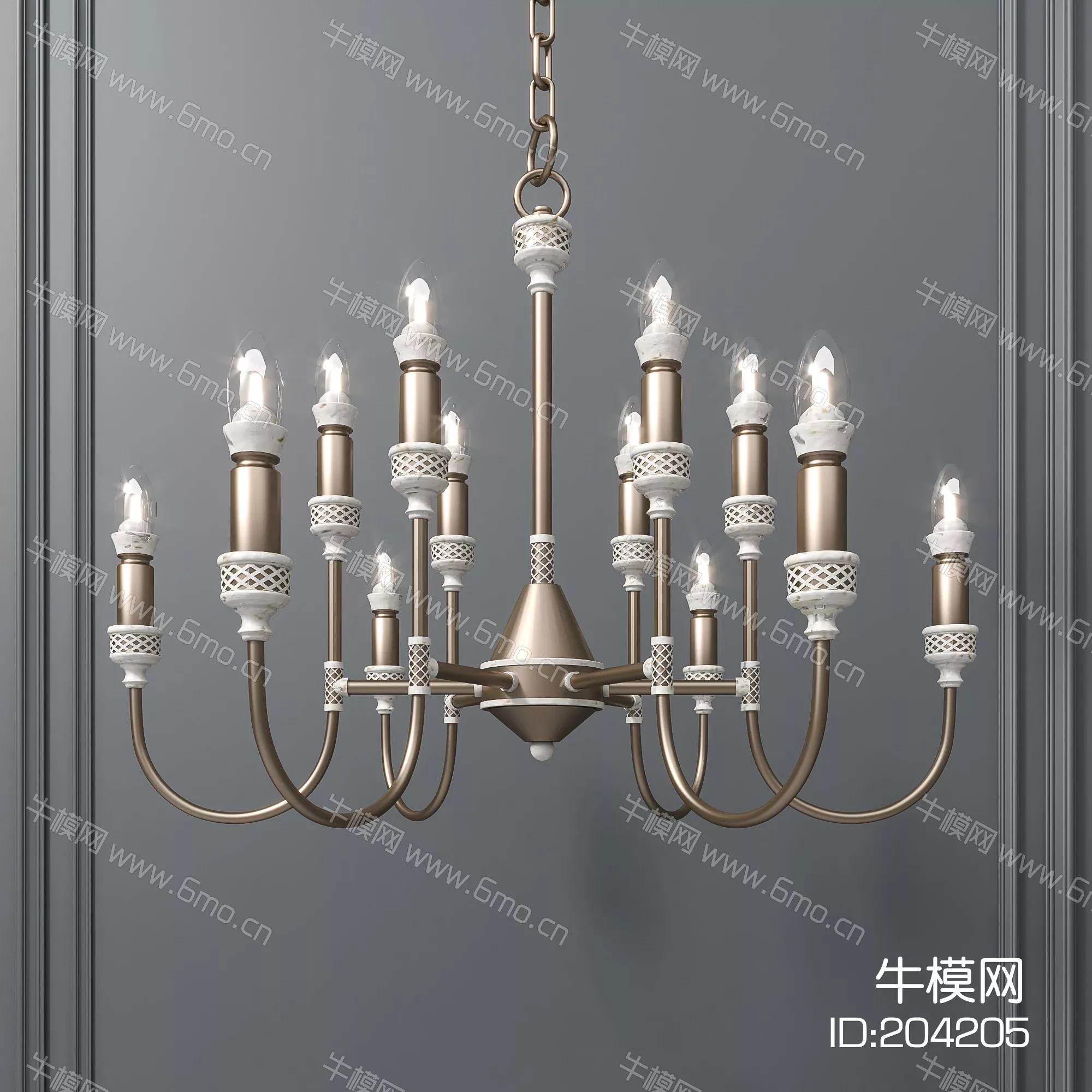 AMERICAN CHANDELIER - SKETCHUP 3D MODEL - ENSCAPE - 204205