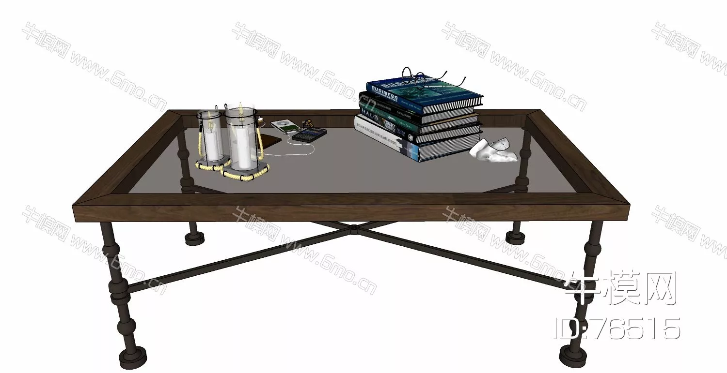 AMERICAN COFFEE TABLE - SKETCHUP 3D MODEL - ENSCAPE - 76515