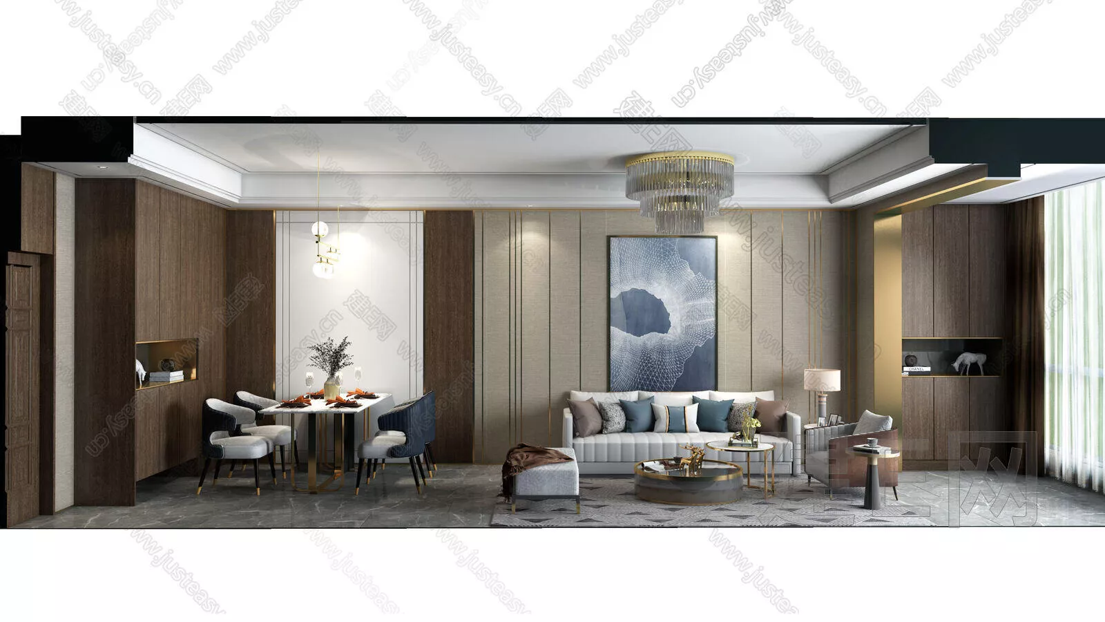 AMERICAN DINING ROOM - SKETCHUP 3D SCENE - ENSCAPE - 102974366