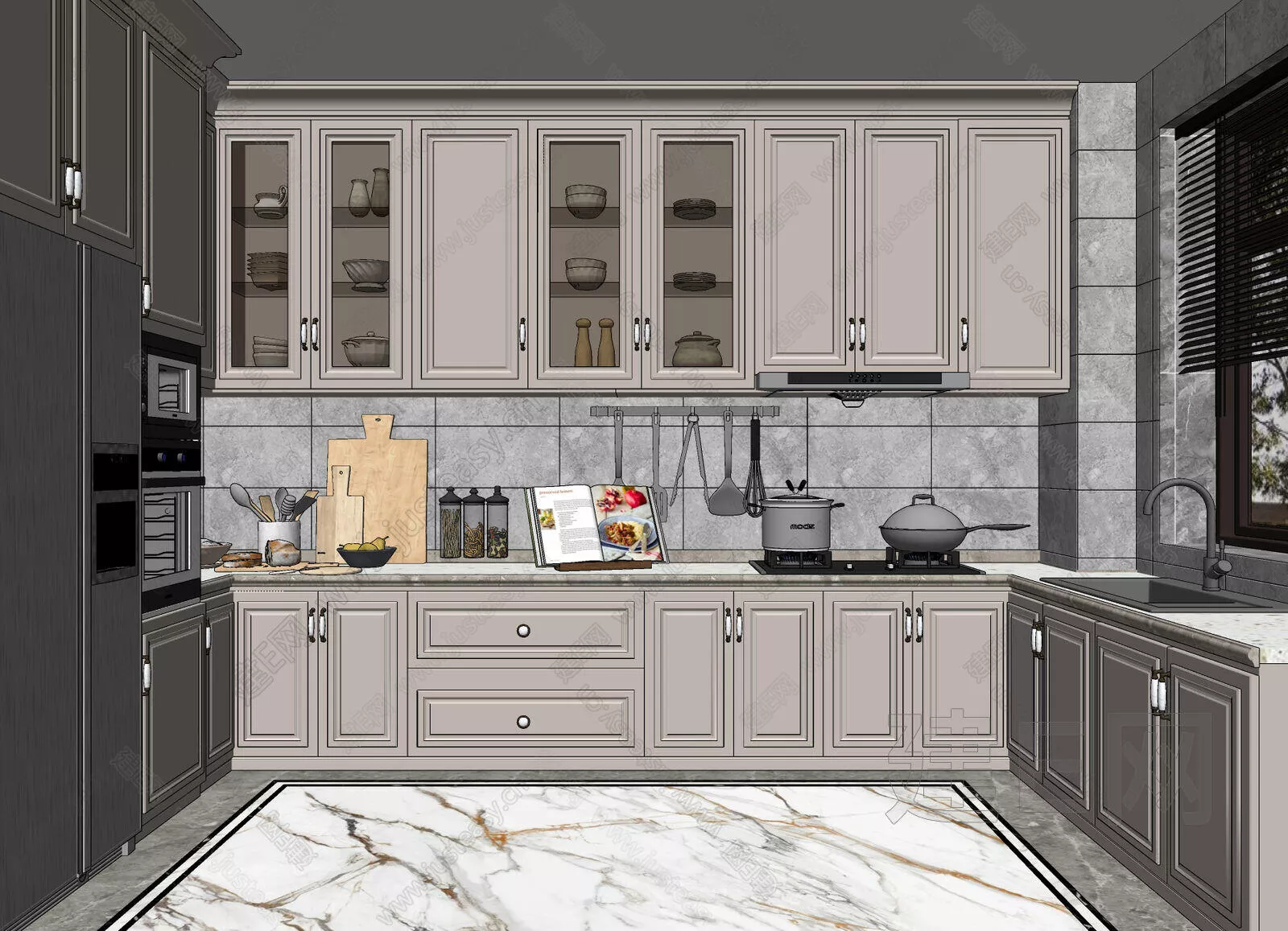 AMERICAN KITCHEN - SKETCHUP 3D SCENE - ENSCAPE - 113329561