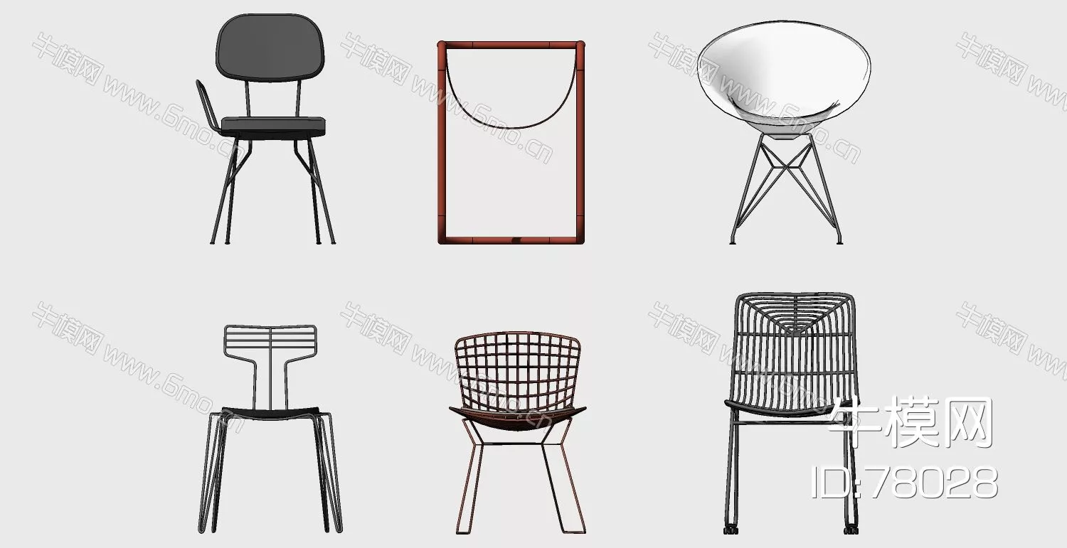 AMERICAN LOUNGLE CHAIR - SKETCHUP 3D MODEL - ENSCAPE - 78028