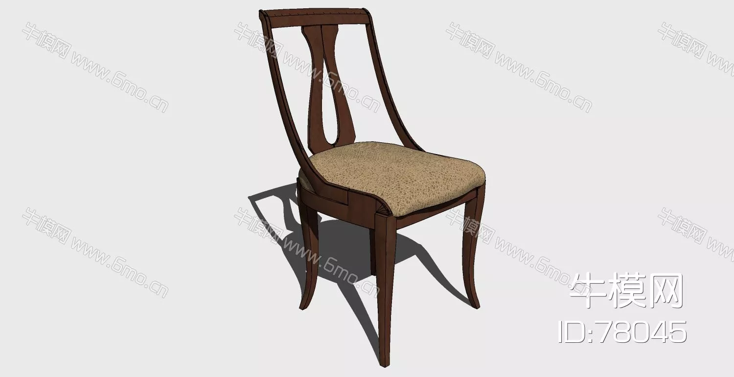 AMERICAN LOUNGLE CHAIR - SKETCHUP 3D MODEL - ENSCAPE - 78045