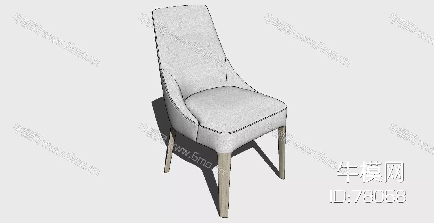 AMERICAN LOUNGLE CHAIR - SKETCHUP 3D MODEL - ENSCAPE - 78058