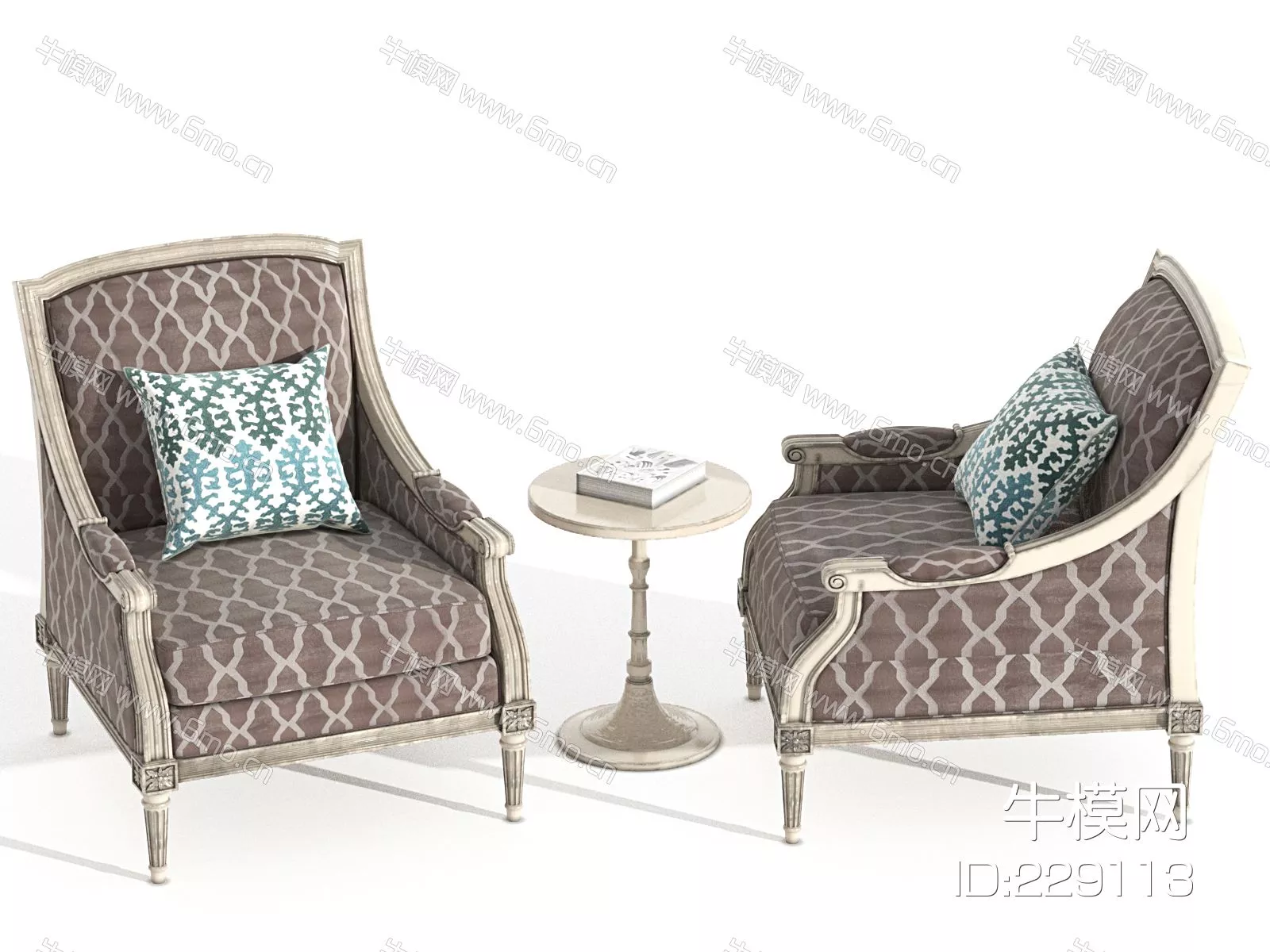 AMERICAN LOUNGLE CHAIR - SKETCHUP 3D MODEL - VRAY - 229113