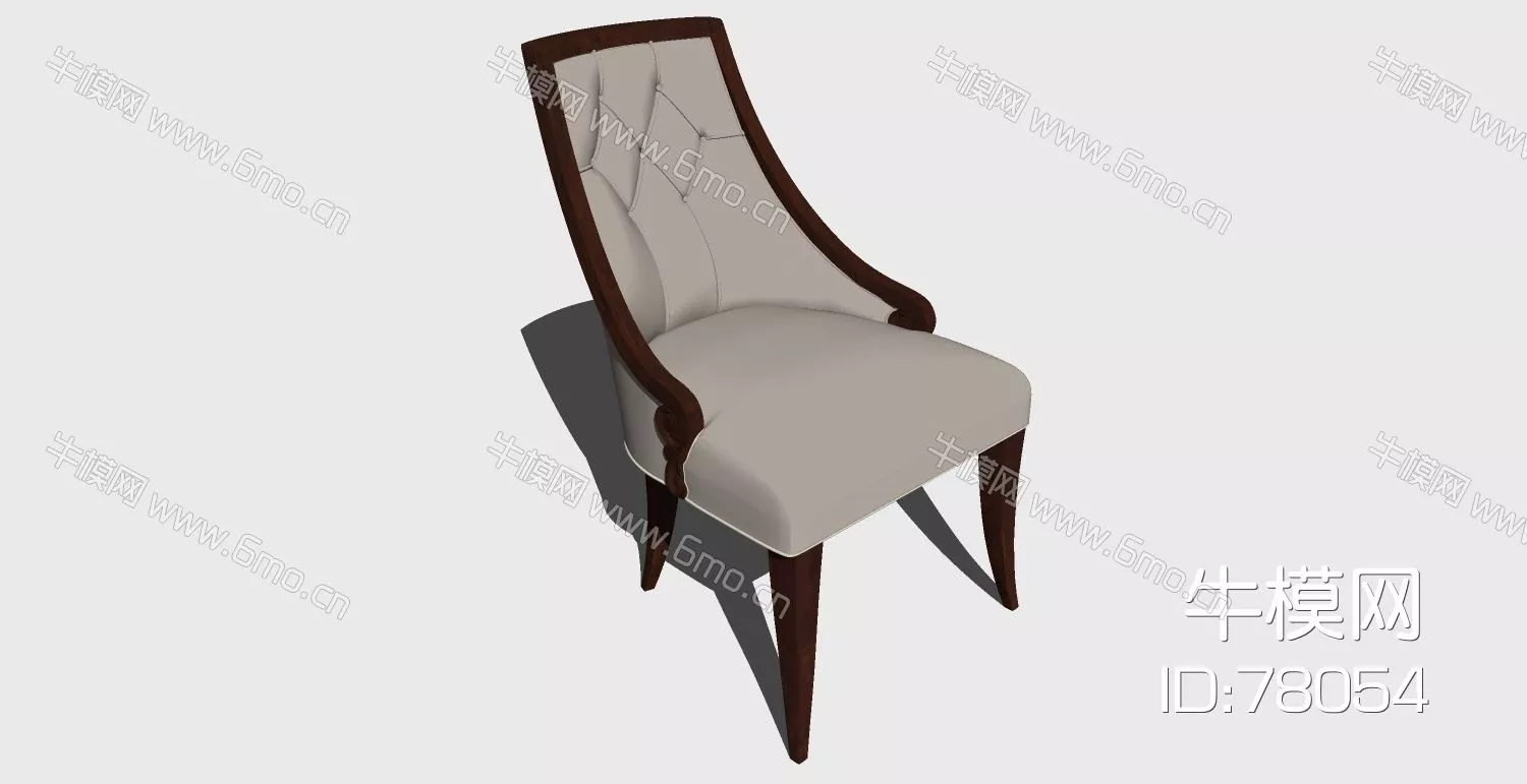 AMERICAN LOUNGLE CHAIR - SKETCHUP 3D MODEL - VRAY - 78054