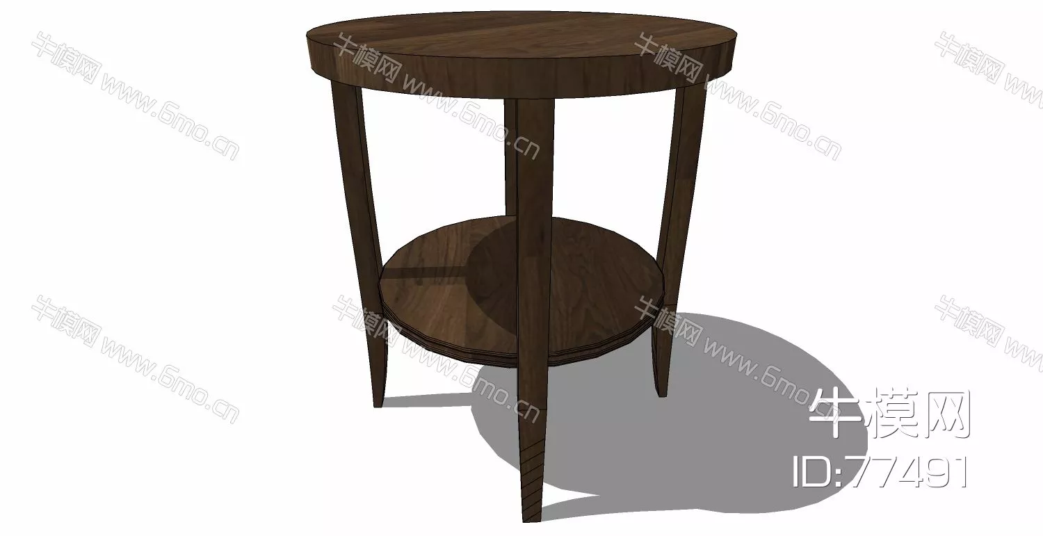 AMERICAN SIDE TABLE - SKETCHUP 3D MODEL - ENSCAPE - 77491