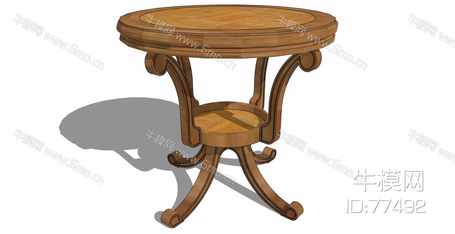 AMERICAN SIDE TABLE - SKETCHUP 3D MODEL - ENSCAPE - 77492