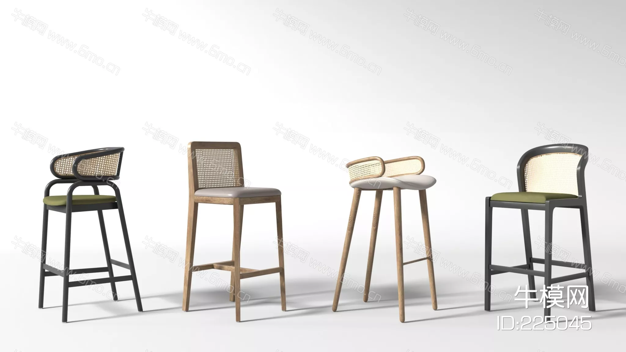 CHINESE BAR CHAIR - SKETCHUP 3D MODEL - VRAY - 225045