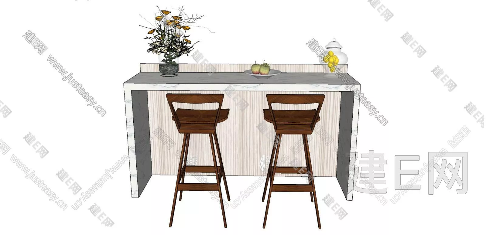 CHINESE BAR COUNTER - SKETCHUP 3D MODEL - ENSCAPE - 105594995