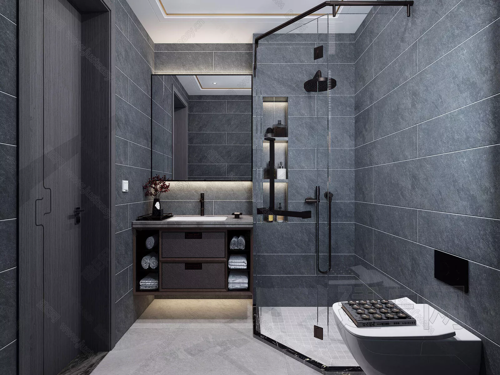 CHINESE BATHROOM - SKETCHUP 3D SCENE - ENSCAPE - 106578979