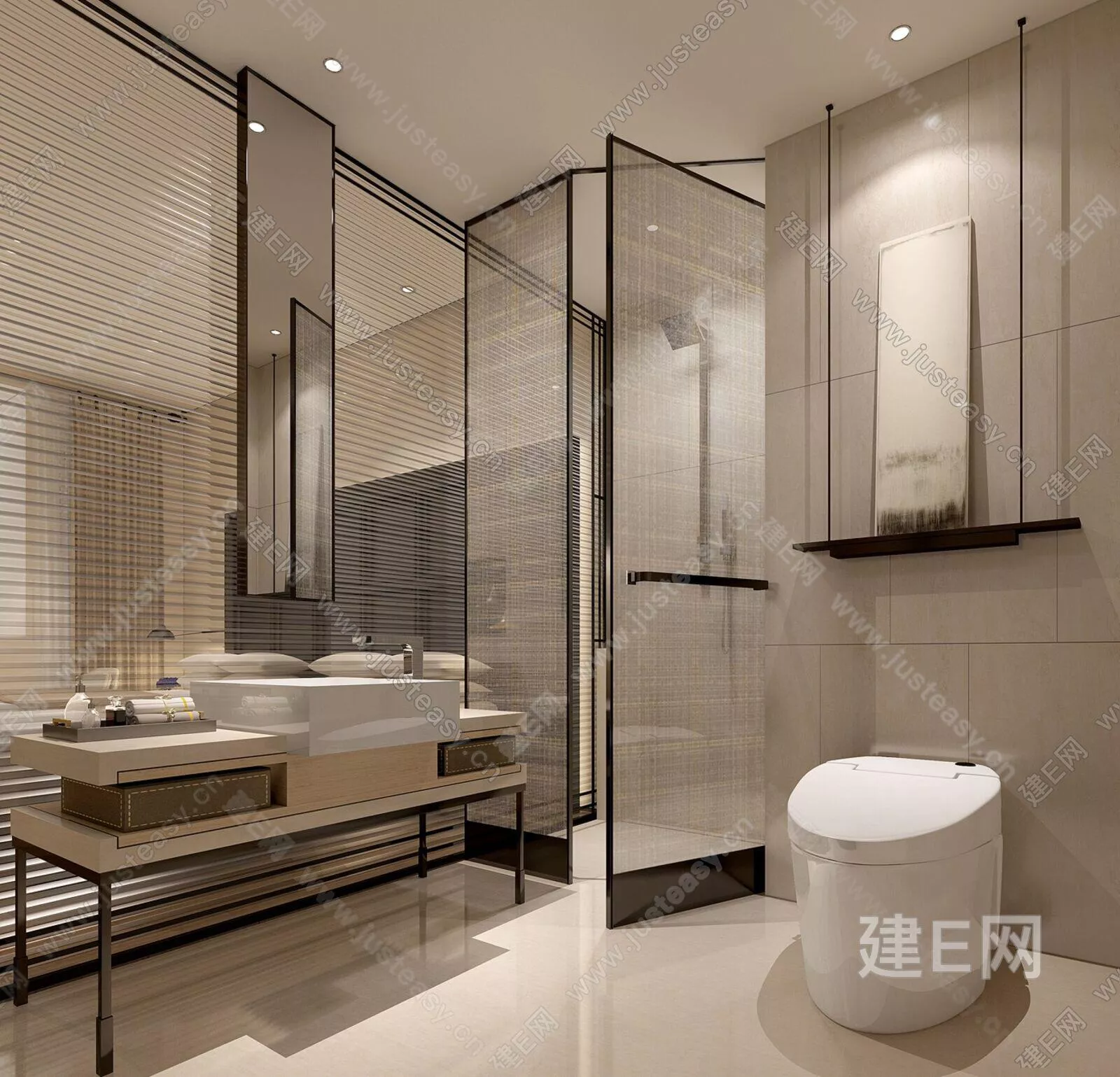 CHINESE BATHROOM - SKETCHUP 3D SCENE - ENSCAPE - 107627993