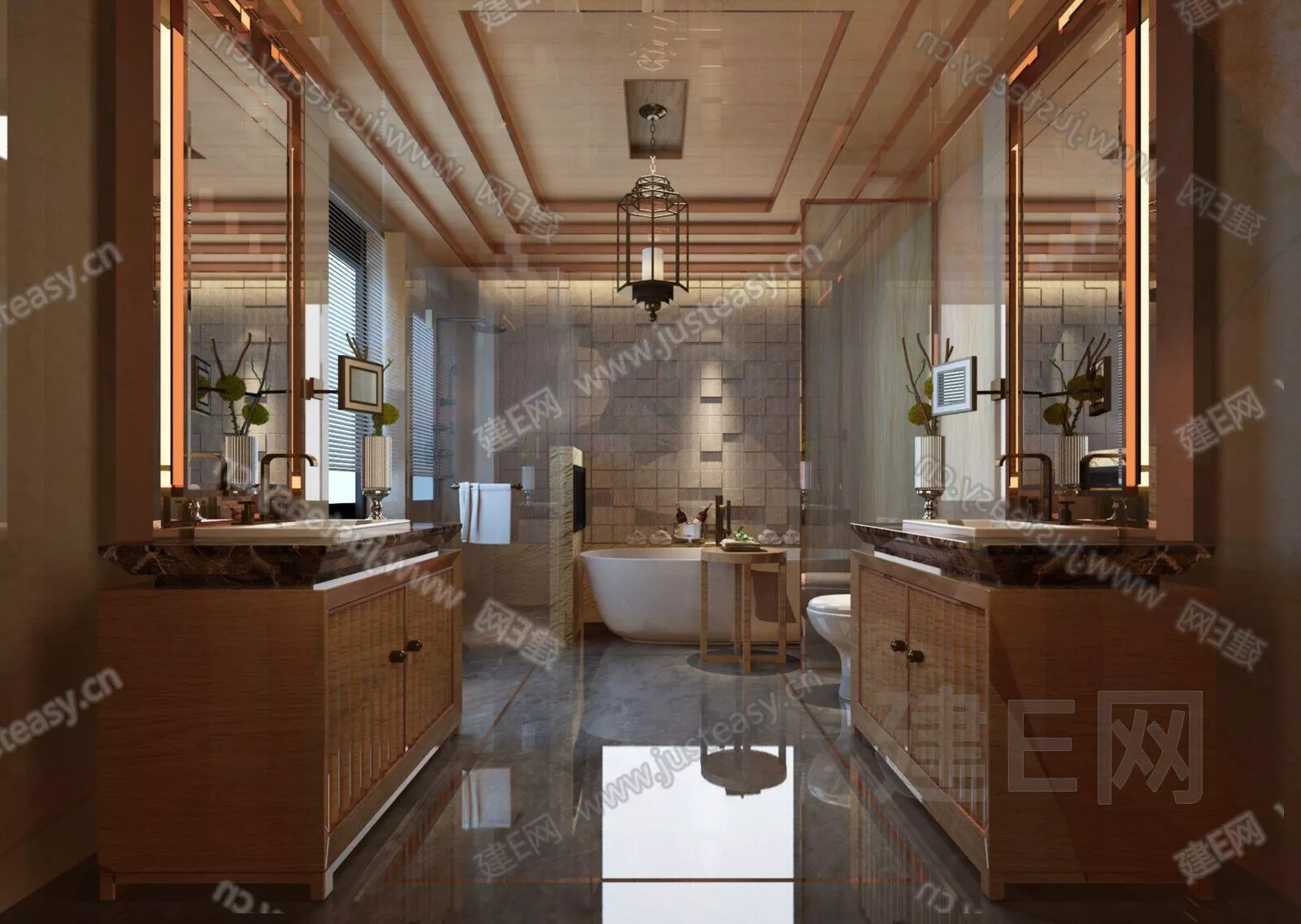 CHINESE BATHROOM - SKETCHUP 3D SCENE - ENSCAPE - 116606257