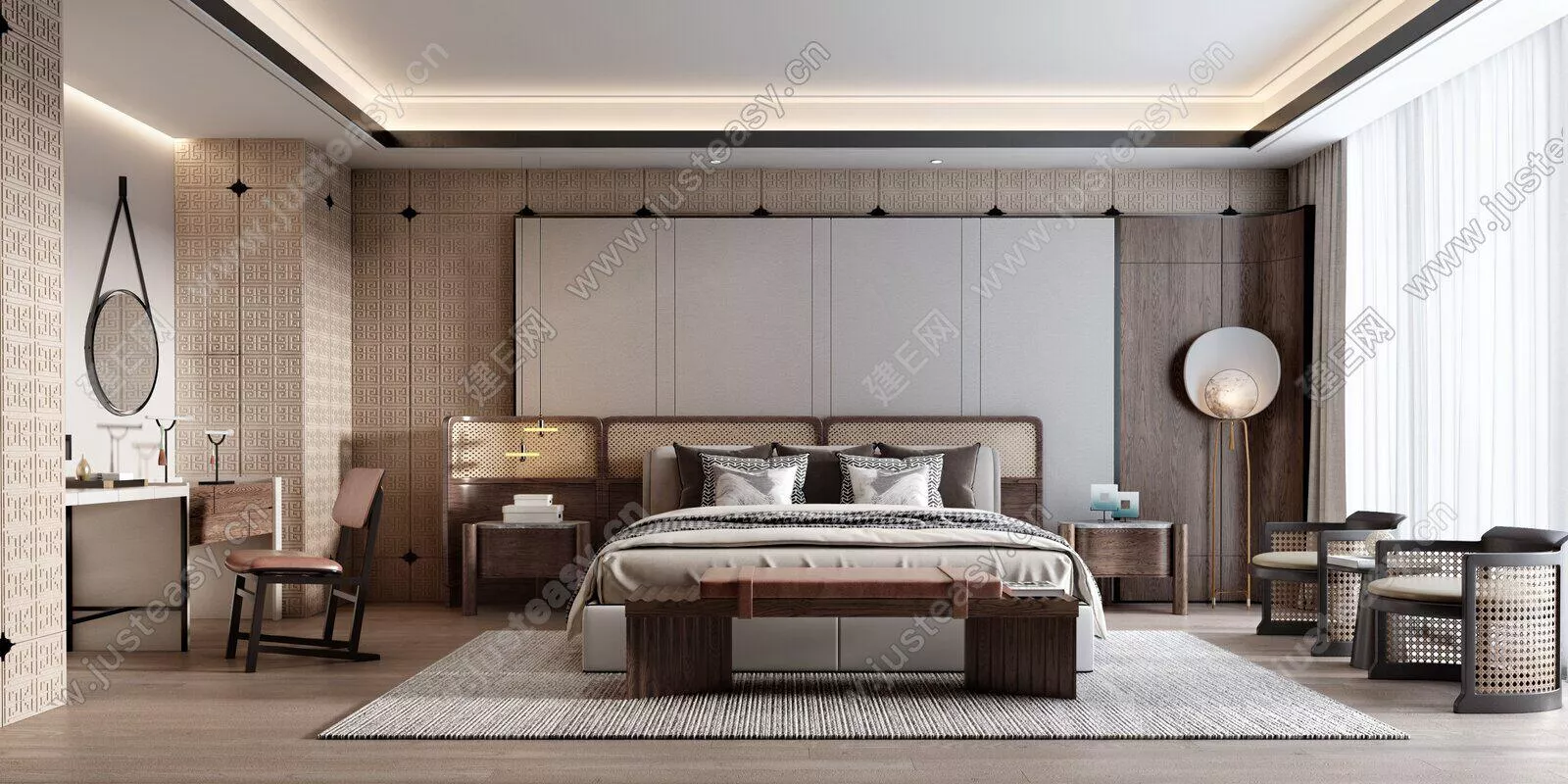 CHINESE BEDROOM - SKETCHUP 3D SCENE - ENSCAPE - 102189462