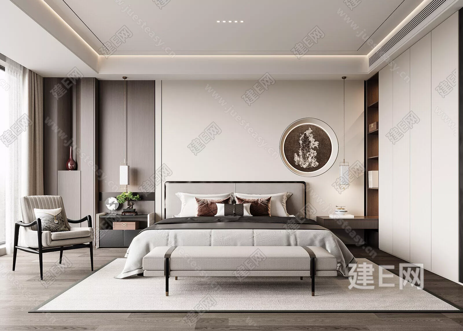 CHINESE BEDROOM - SKETCHUP 3D SCENE - ENSCAPE - 102911141