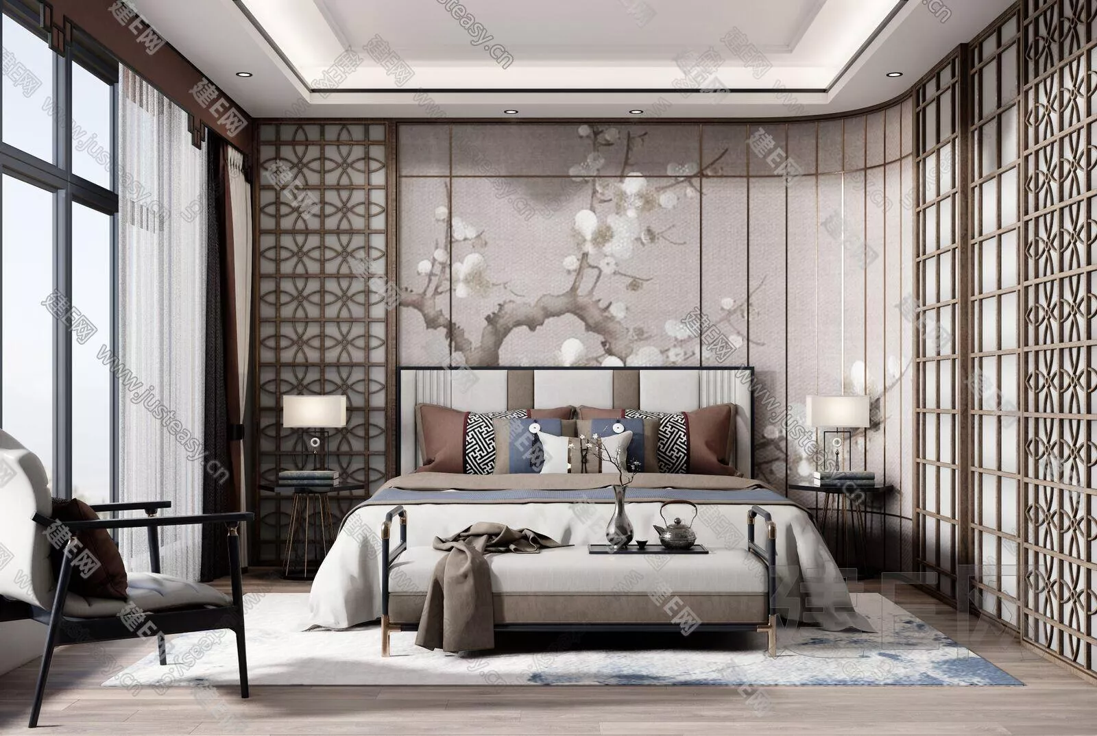 CHINESE BEDROOM - SKETCHUP 3D SCENE - ENSCAPE - 103432982