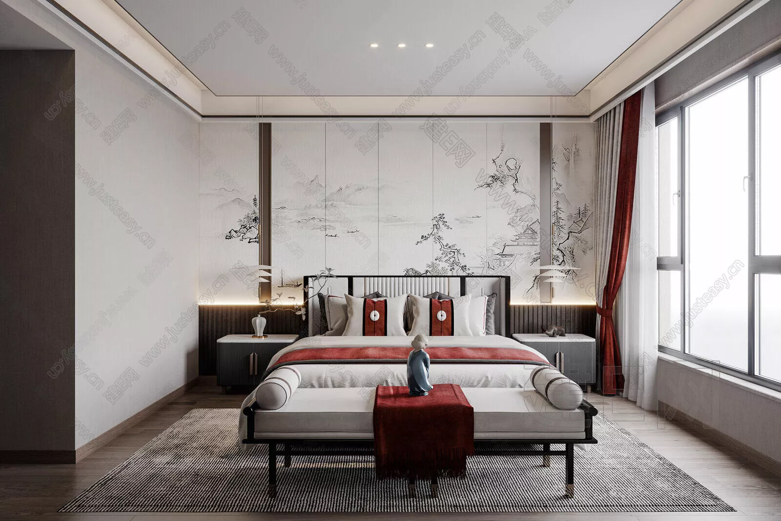 CHINESE BEDROOM - SKETCHUP 3D SCENE - ENSCAPE - 104548906