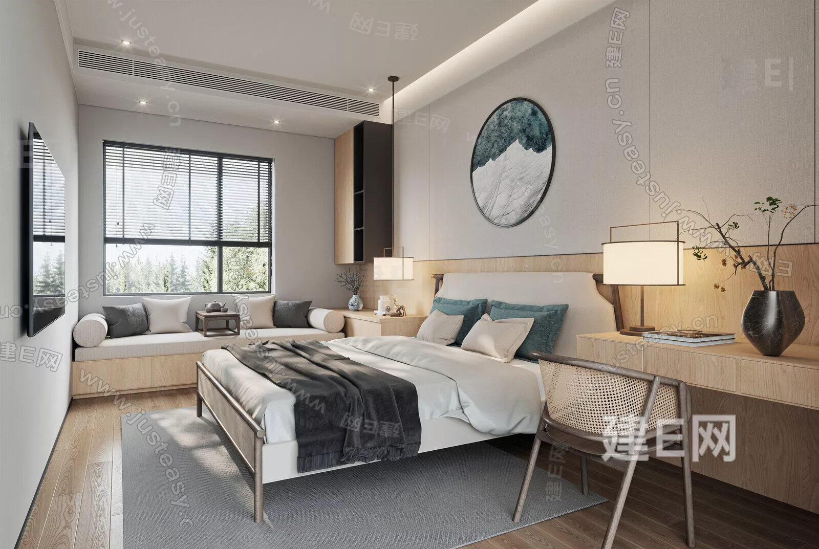 CHINESE BEDROOM - SKETCHUP 3D SCENE - ENSCAPE - 105925966