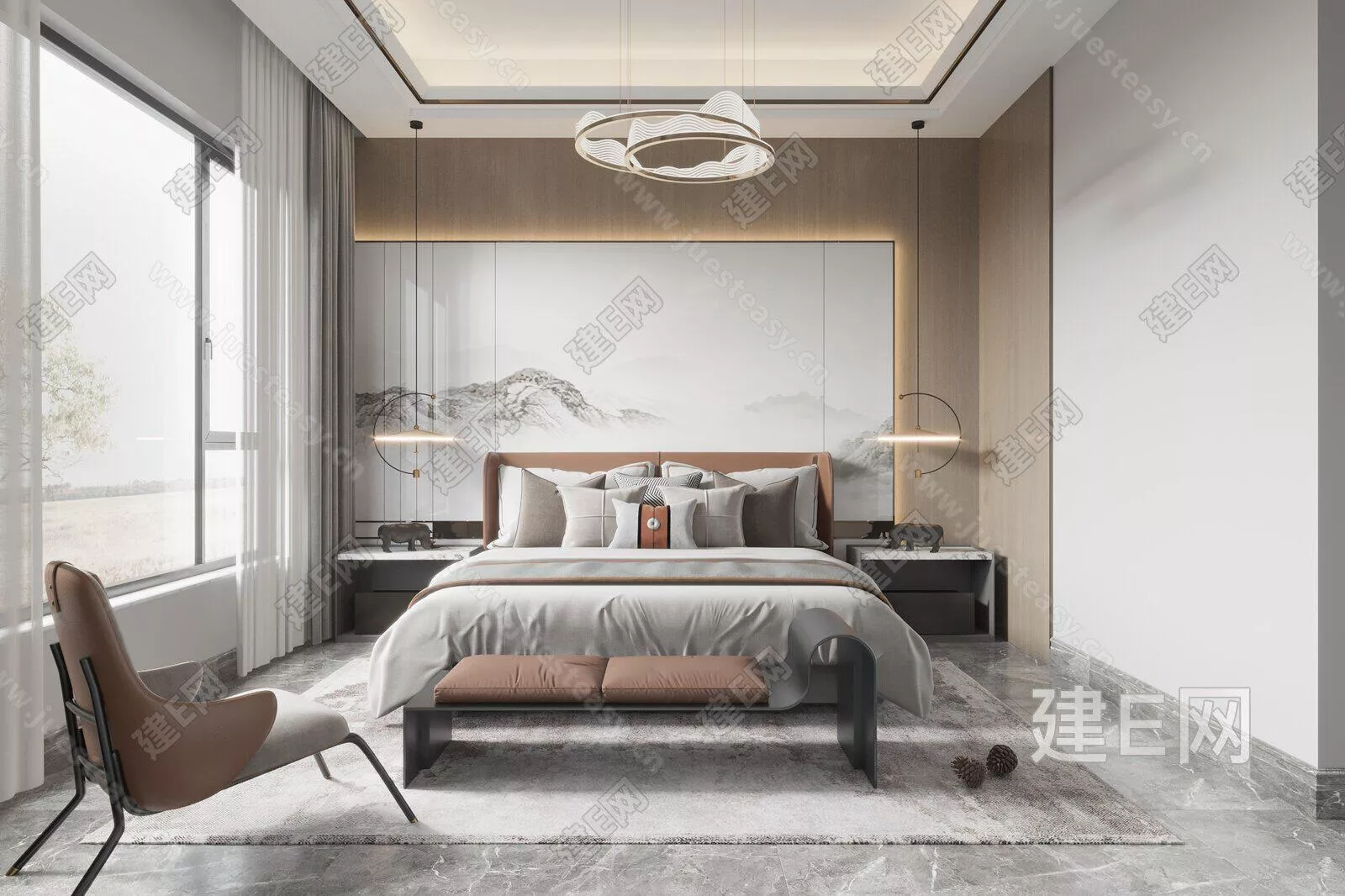 CHINESE BEDROOM - SKETCHUP 3D SCENE - ENSCAPE - 105991472