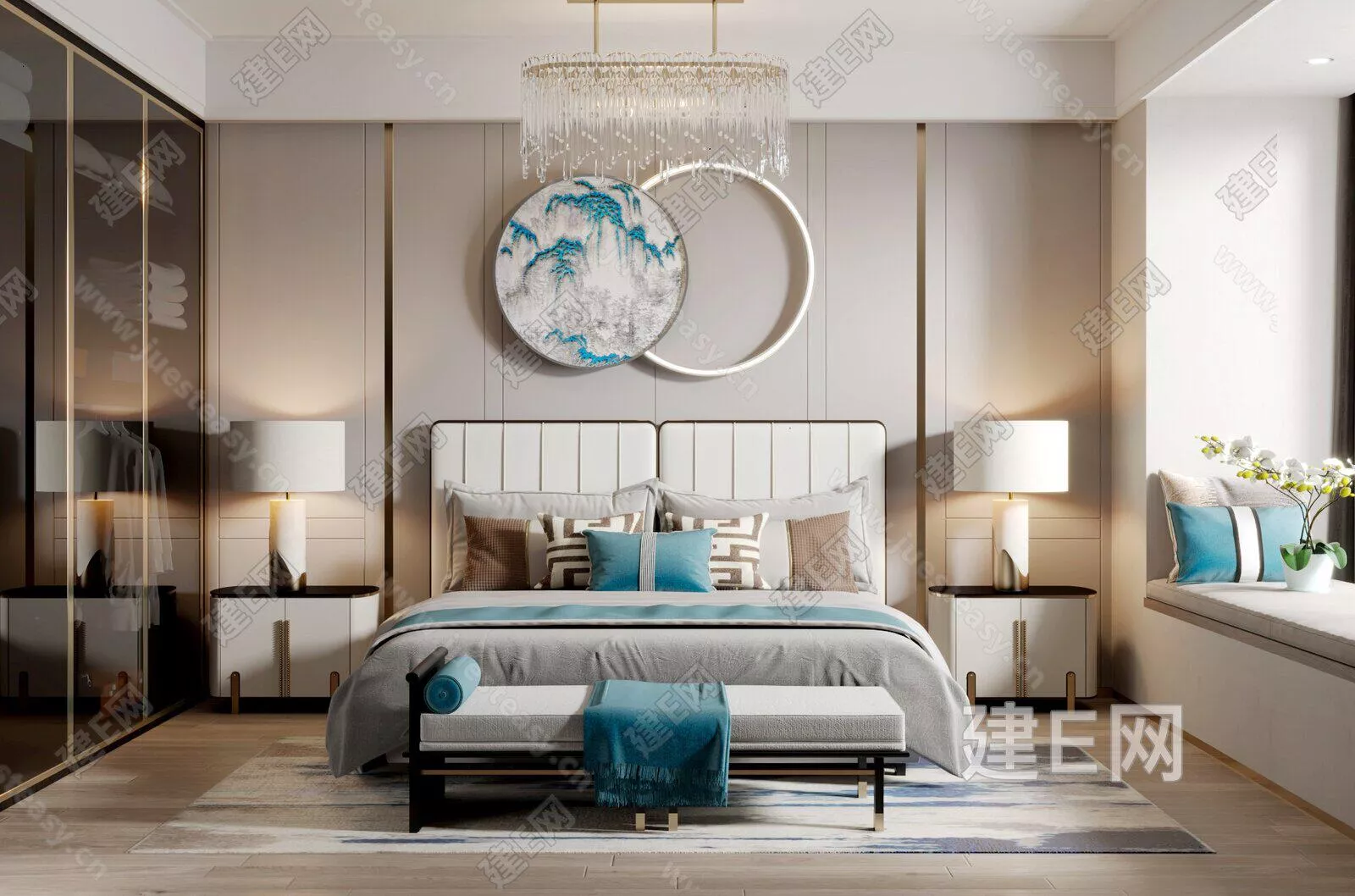 CHINESE BEDROOM - SKETCHUP 3D SCENE - ENSCAPE - 106450378