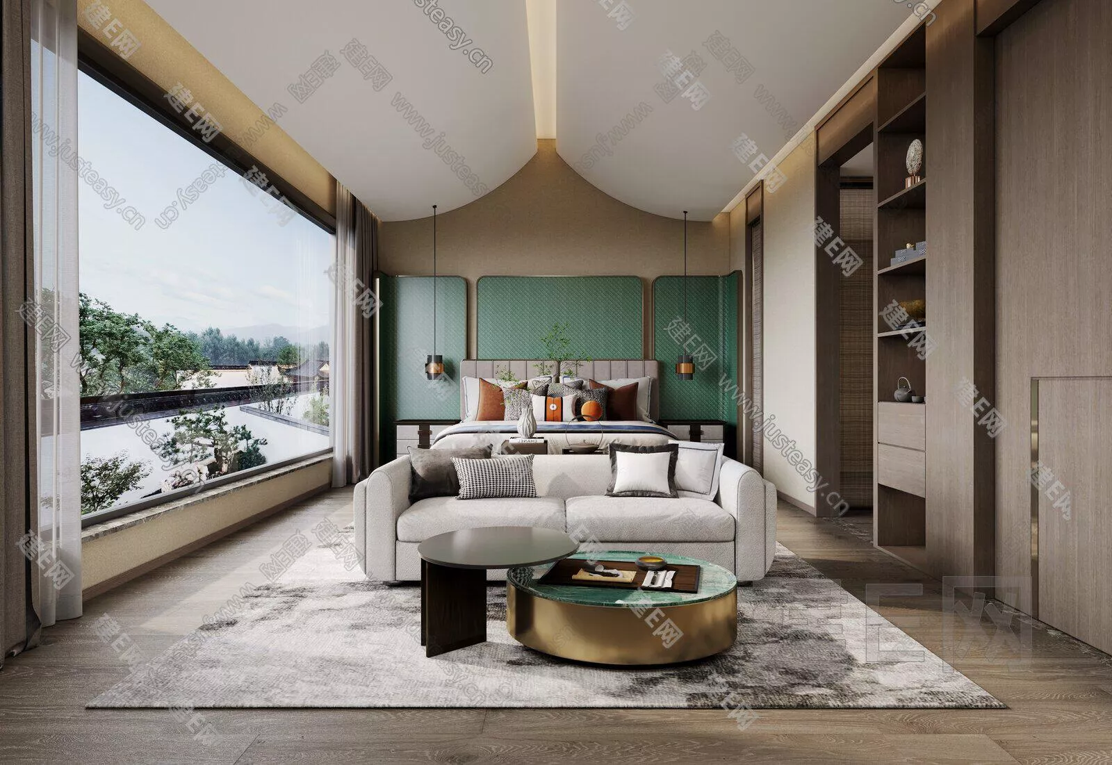 CHINESE BEDROOM - SKETCHUP 3D SCENE - ENSCAPE - 106712488