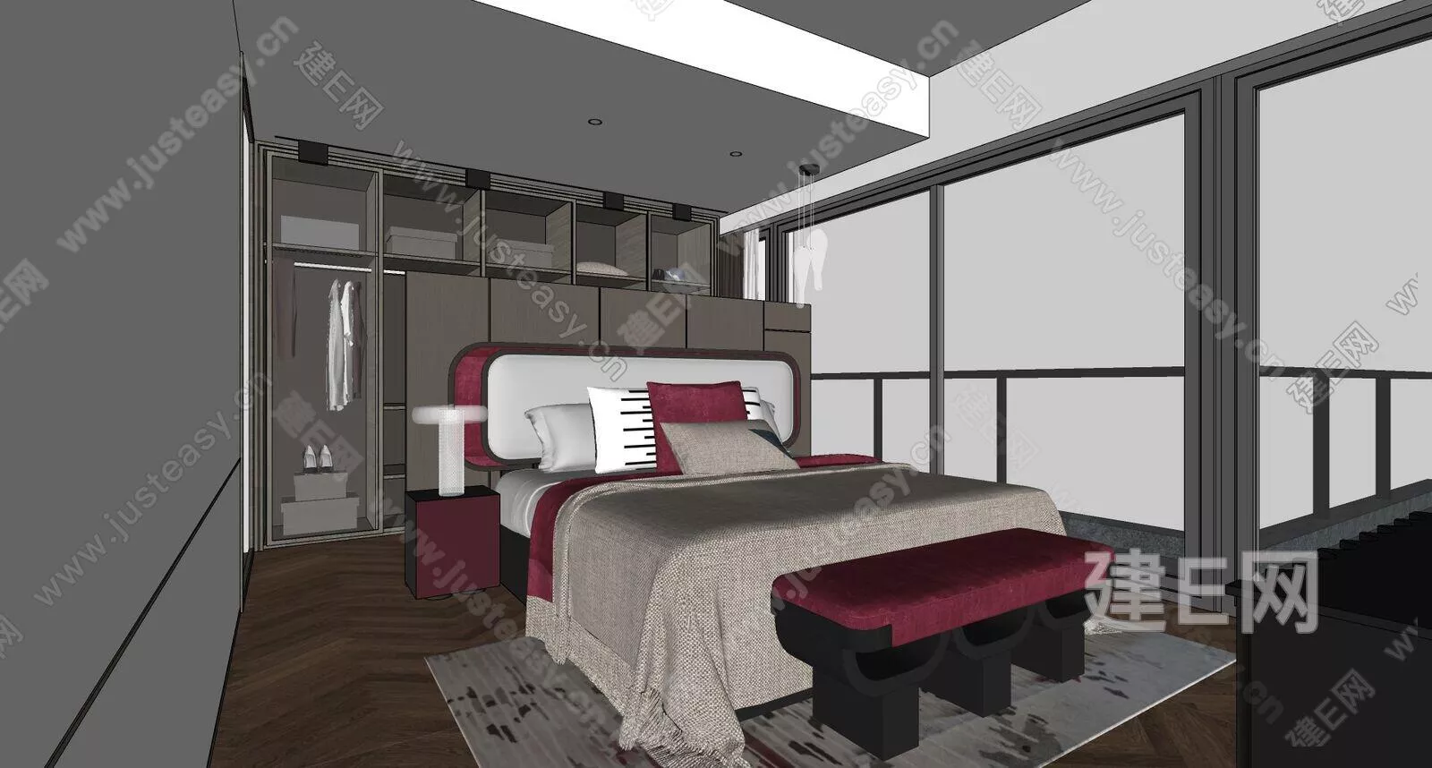 CHINESE BEDROOM - SKETCHUP 3D SCENE - ENSCAPE - 107233915