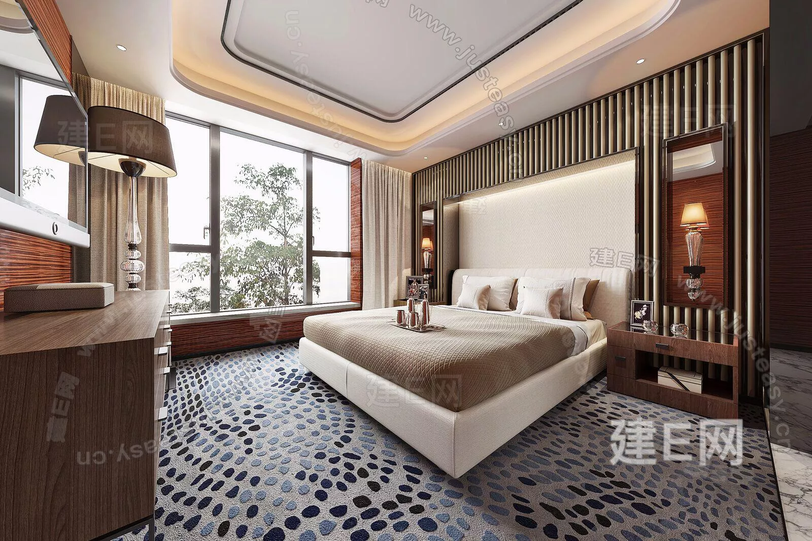 CHINESE BEDROOM - SKETCHUP 3D SCENE - ENSCAPE - 108216718