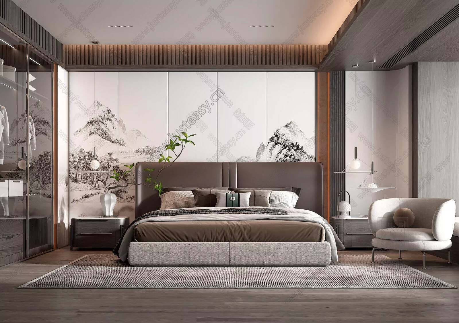 CHINESE BEDROOM - SKETCHUP 3D SCENE - ENSCAPE - 108677104