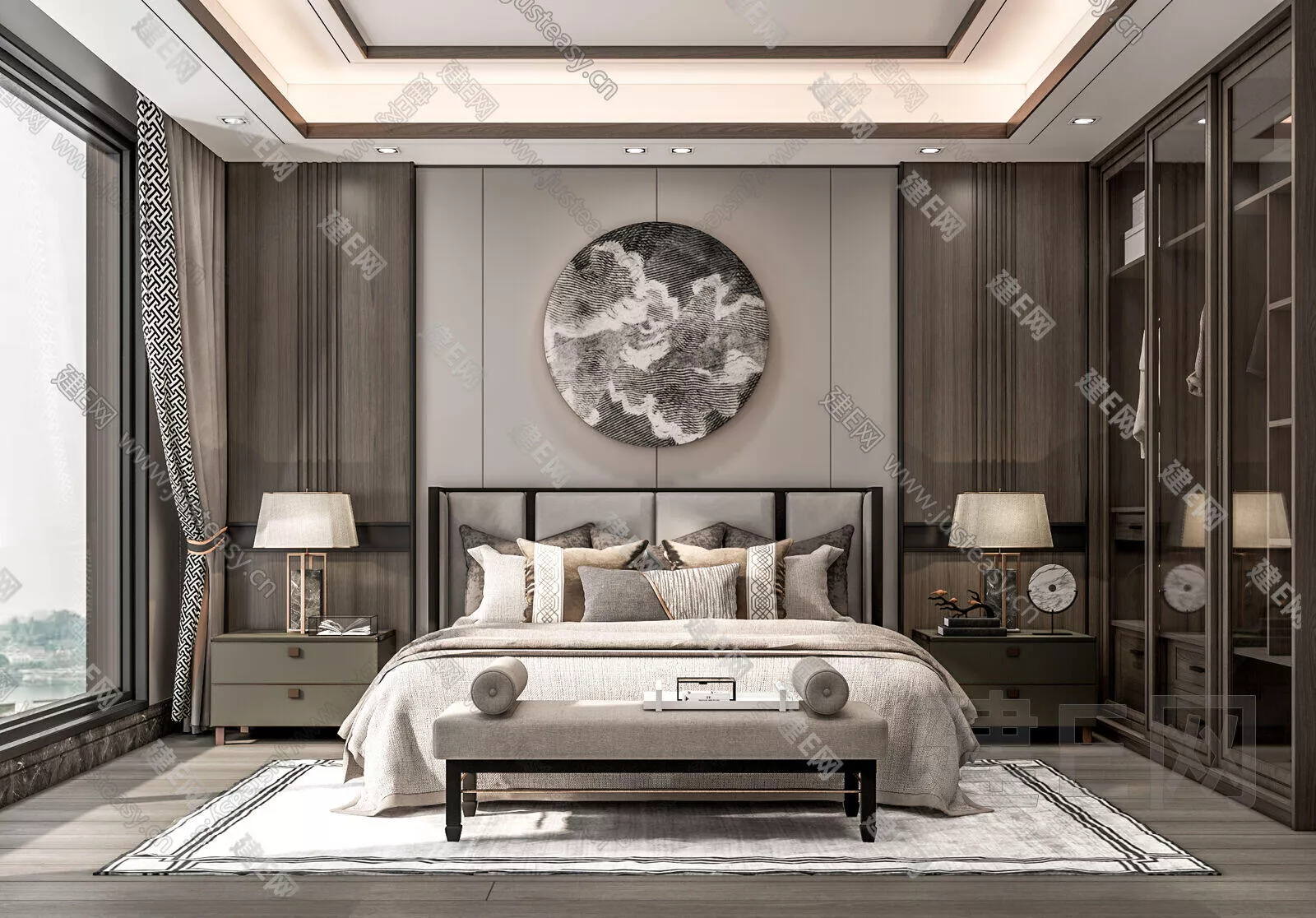 CHINESE BEDROOM - SKETCHUP 3D SCENE - ENSCAPE - 109069593