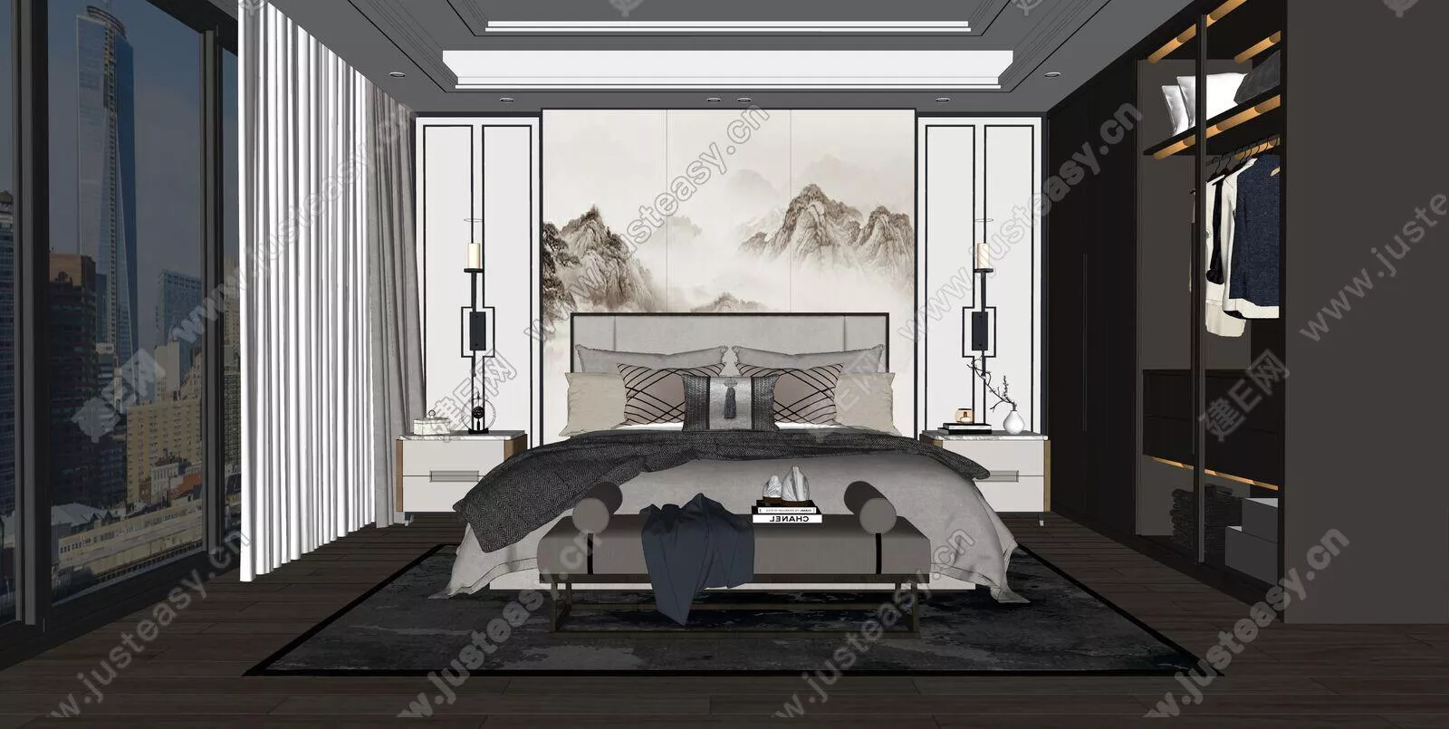 CHINESE BEDROOM - SKETCHUP 3D SCENE - ENSCAPE - 110576899