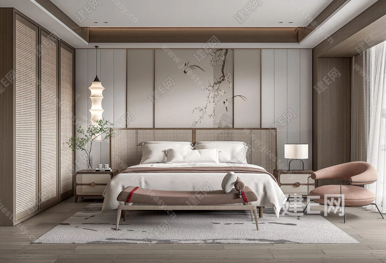 CHINESE BEDROOM - SKETCHUP 3D SCENE - ENSCAPE - 110970074