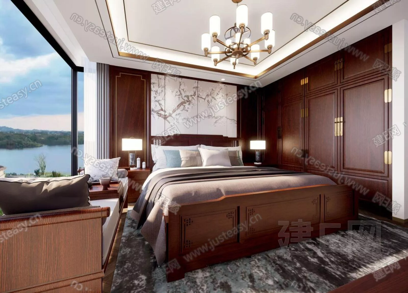 CHINESE BEDROOM - SKETCHUP 3D SCENE - ENSCAPE - 111494419