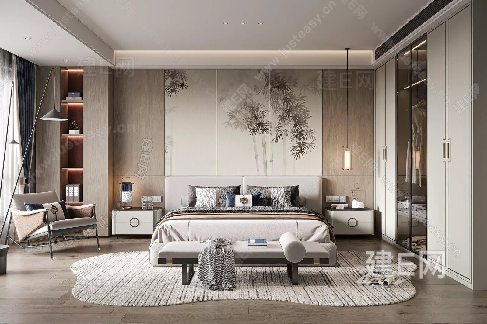 CHINESE BEDROOM - SKETCHUP 3D SCENE - ENSCAPE - 111496553