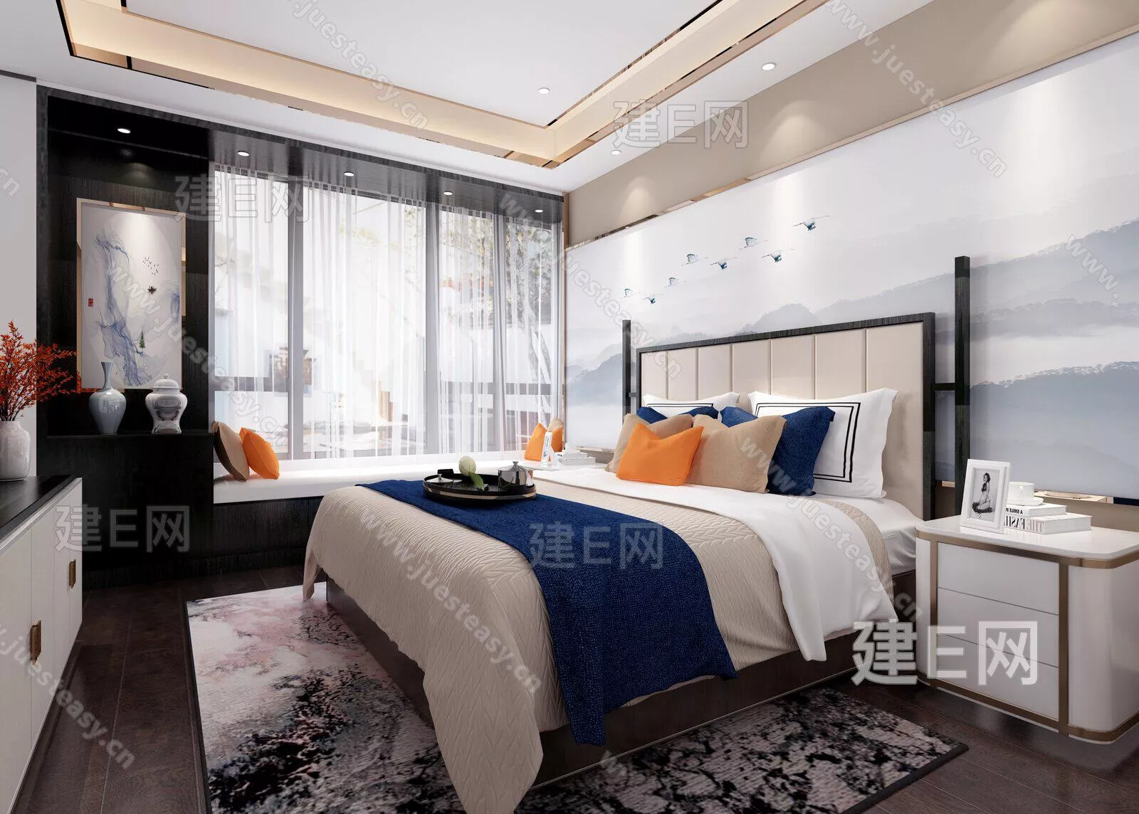 CHINESE BEDROOM - SKETCHUP 3D SCENE - ENSCAPE - 111562205