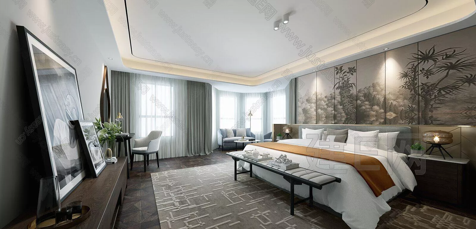 CHINESE BEDROOM - SKETCHUP 3D SCENE - ENSCAPE - 111758613