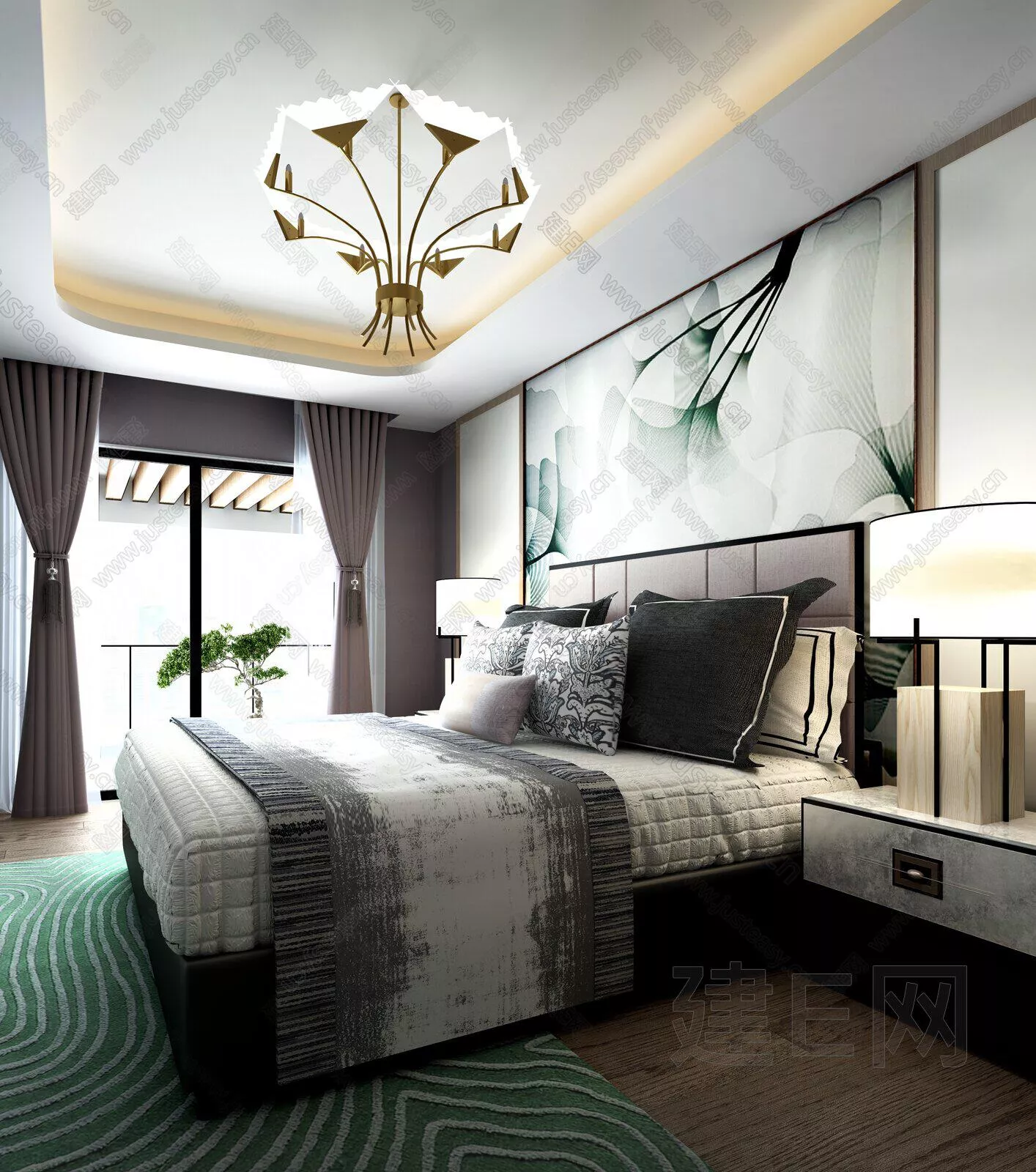 CHINESE BEDROOM - SKETCHUP 3D SCENE - ENSCAPE - 112086295