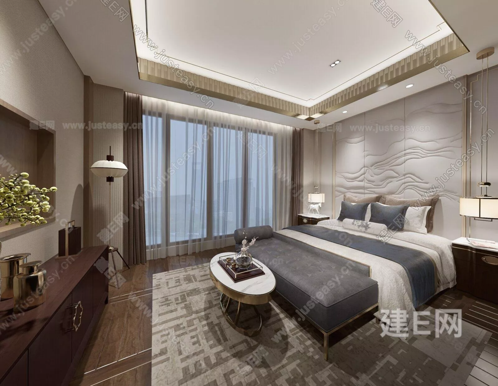 CHINESE BEDROOM - SKETCHUP 3D SCENE - ENSCAPE - 112741860