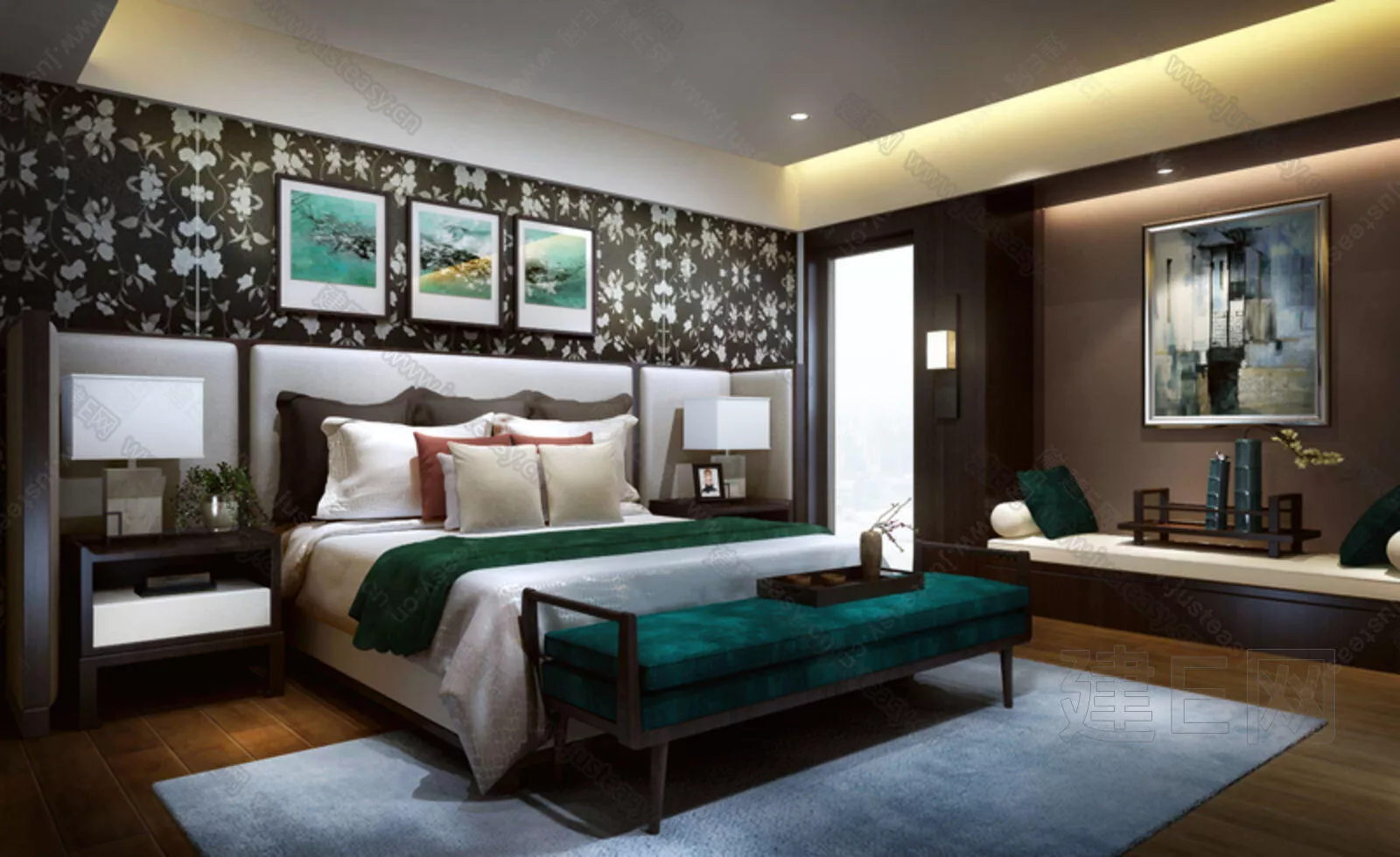 CHINESE BEDROOM - SKETCHUP 3D SCENE - ENSCAPE - 112872922