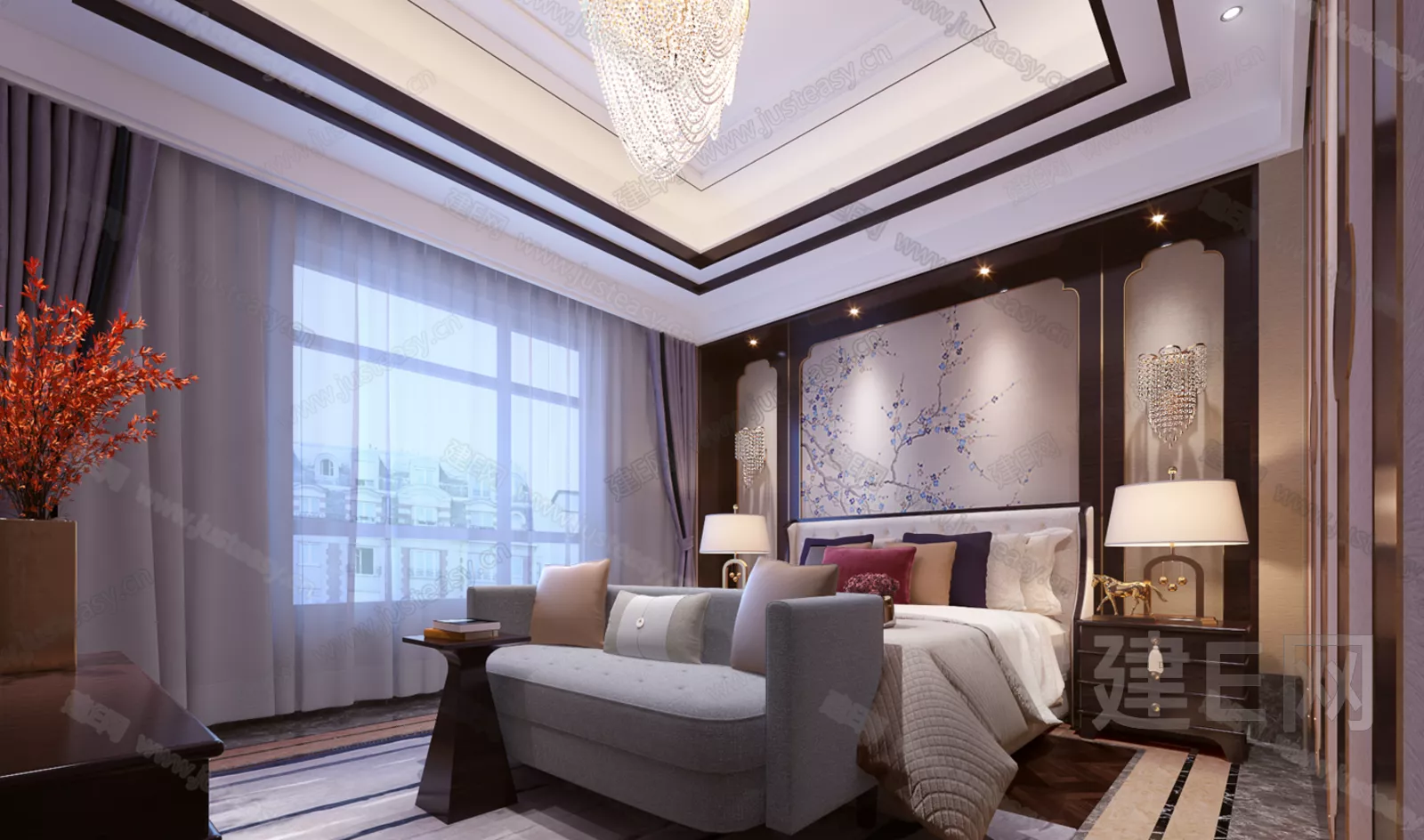 CHINESE BEDROOM - SKETCHUP 3D SCENE - ENSCAPE - 112938394